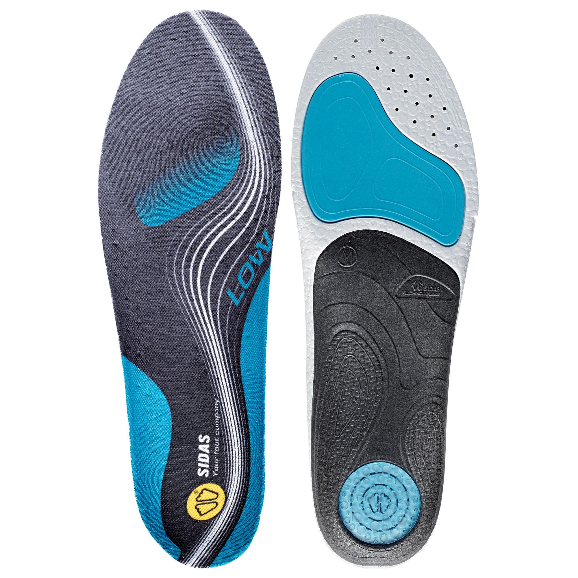 SIDAS Unisex Lightweight Breathable Sports Insoles - Enhanced Forefoot Flex & Heel Cushion for Running, Hiking, Tennis - All-Season Comfort for Active Lifestyles