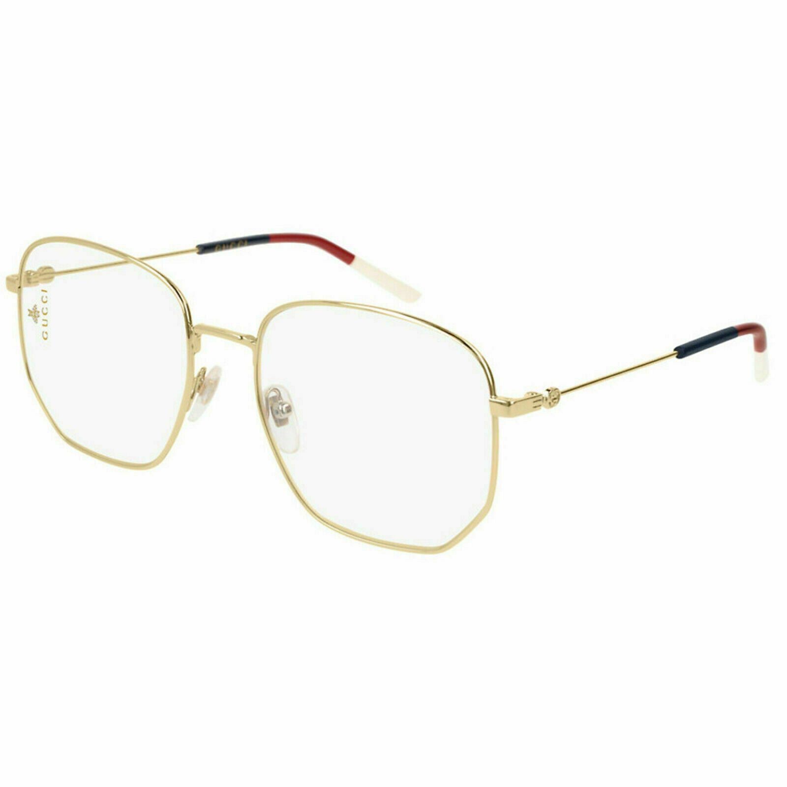 Gucci GG 0396O 002 Gold Red Green Women's Eyeglasses - Stylish Designer Glasses for Women, Fashionable Eyewear for Everyday Wear & Special Occasions