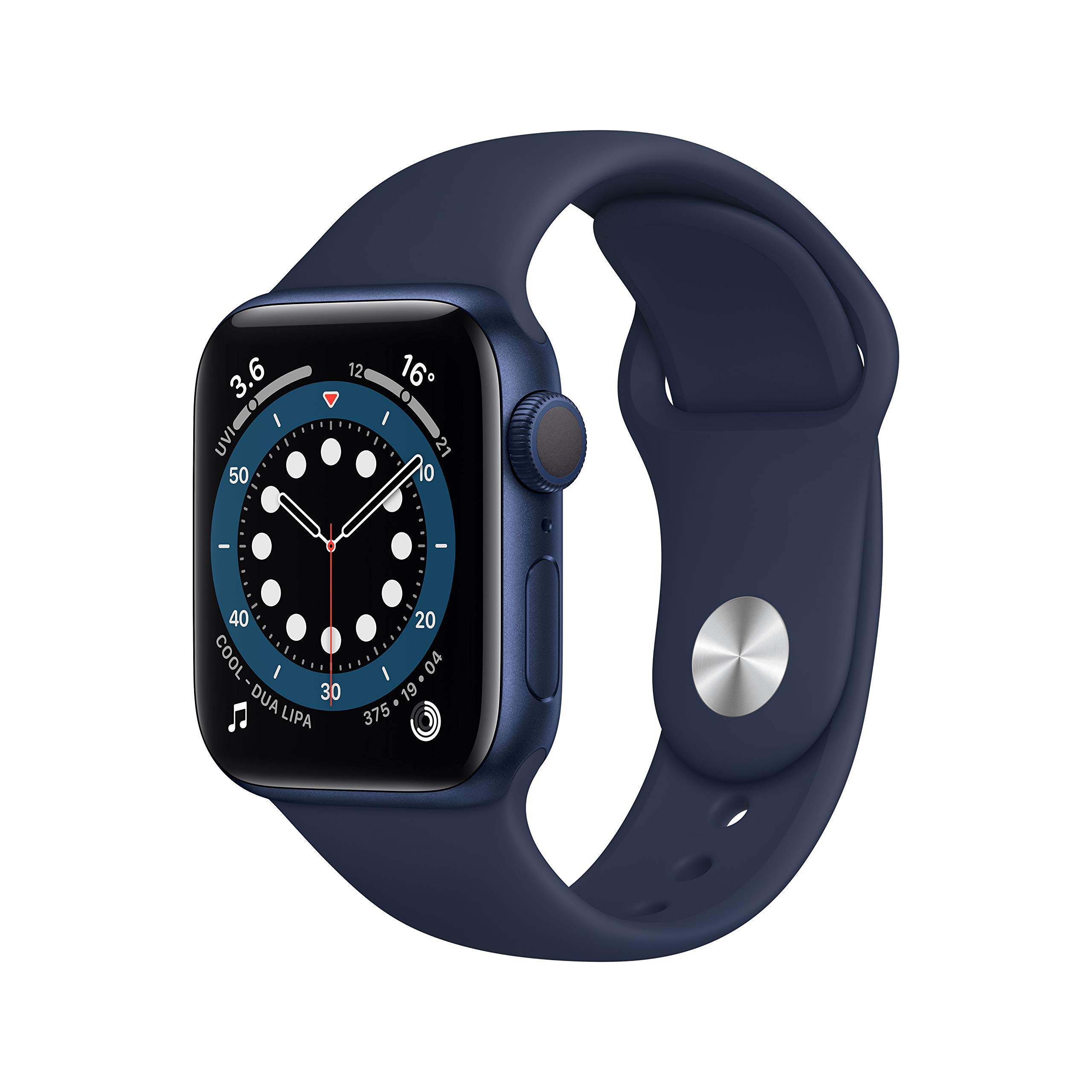 Apple Watch Series 6 (GPS, 40mm) - Blue Aluminum Case with Deep Navy Sport Band - Renewed Premium Smartwatch for Fitness Tracking, Heart Rate Monitoring & iPhone Connectivity - Perfect for Running, Swimming & Daily Activity Tracking
