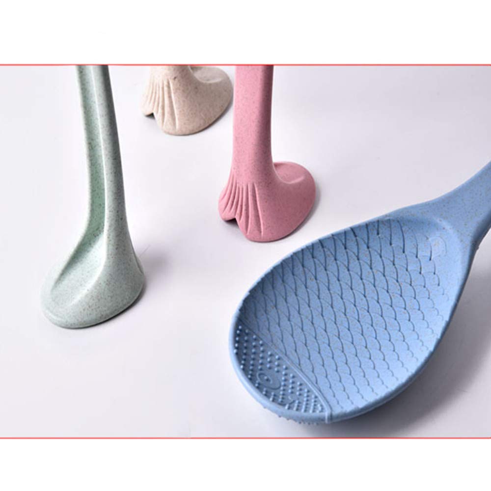 Fish Standing Spoon - Nonstick Rice Ladle for Kitchen, Sushi Shovel, Creative Fish-Shaped Cookware for Rice Cooker - Perfect for Home Cooking, Meal Prep & Japanese Cuisine (Blue)