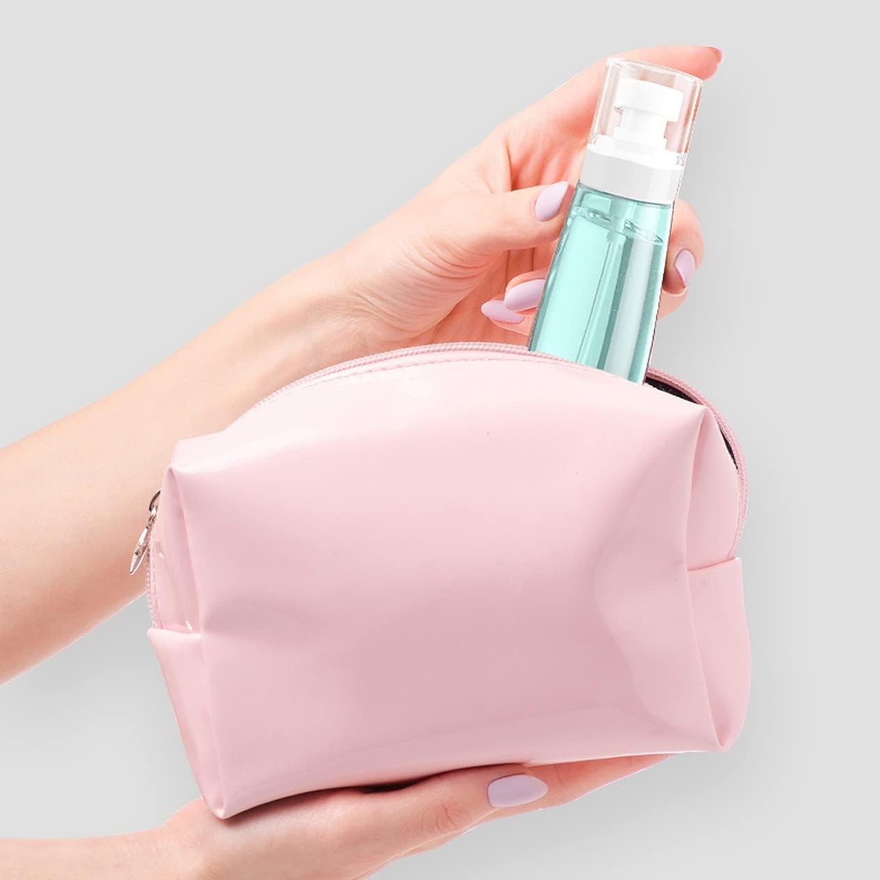 Hidak 3.4oz/100ml Fine Mist Spray Bottle - TSA Approved Empty Refillable Travel Container for Perfume, Skincare, Makeup & Lotion | Plastic Hair Sprayer with Adjustable Nozzle | Perfect for Travel, Gym, Salon & Home Use (Pack of 3)