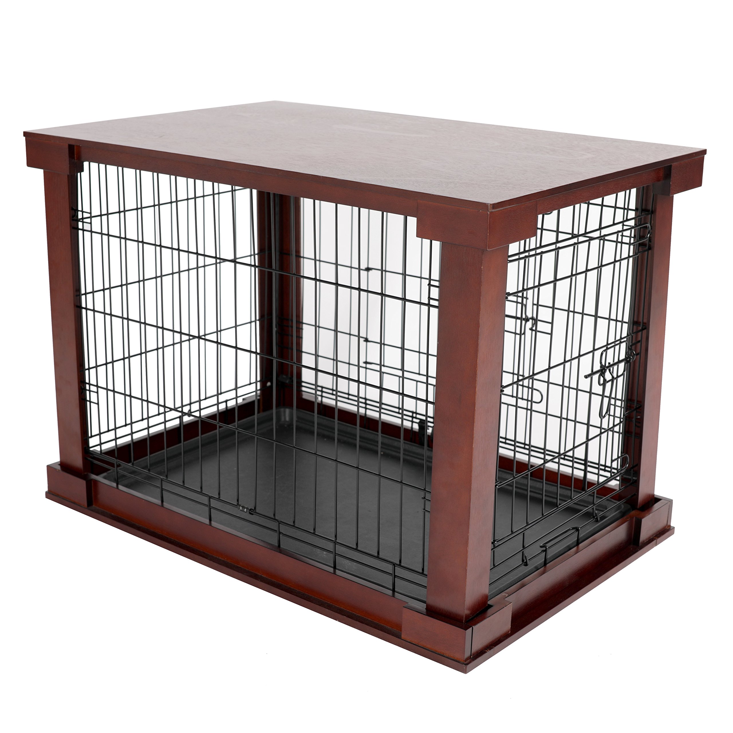 Merry Products Large Pet Cage with Removable Crate Cover - Durable Dog Kennel for Home, Travel & Vet Visits | Indoor & Outdoor Use