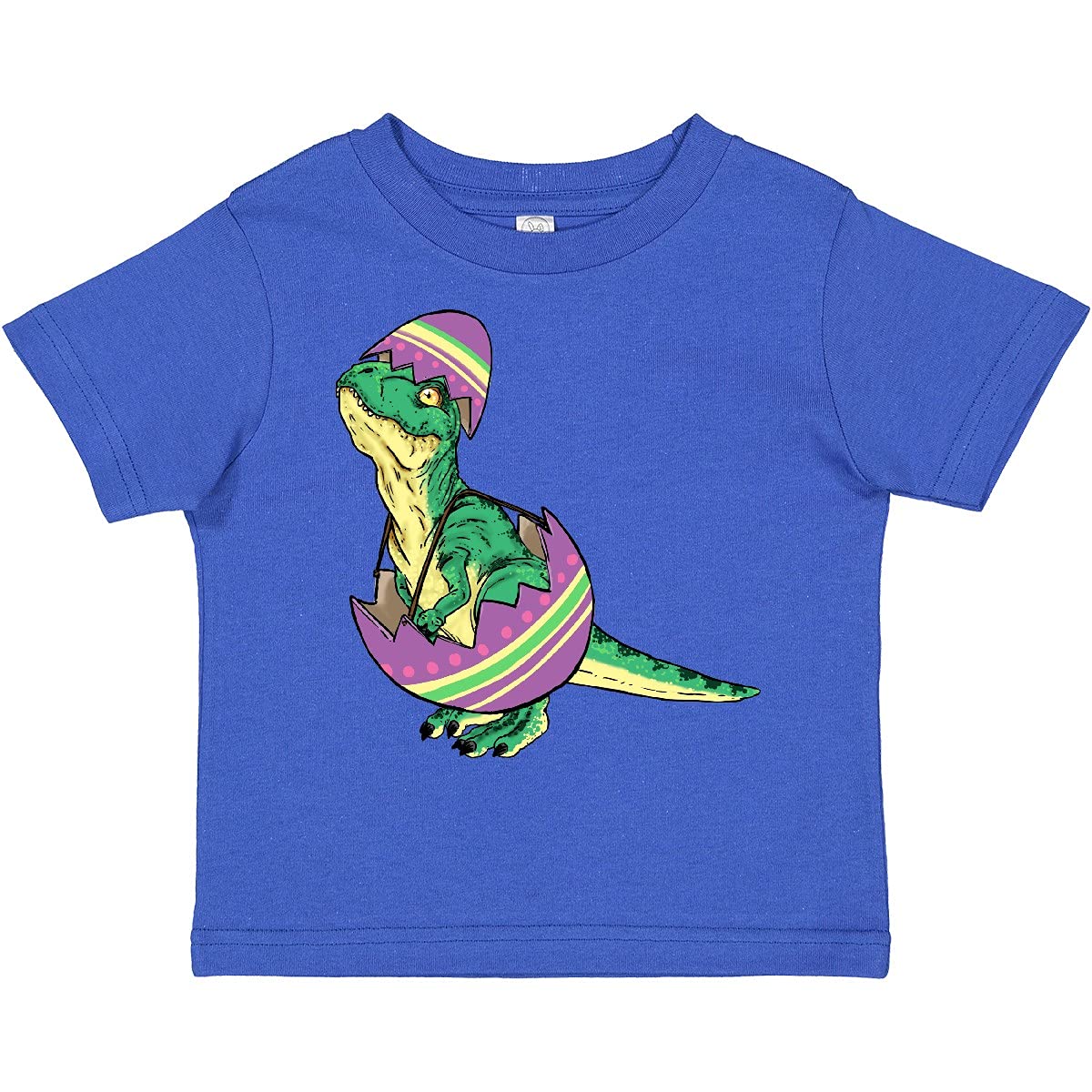 Inktastic Easter Baby T-Rex in Easter Egg Cute Dinosaur Toddler T-Shirt - Perfect for Easter Outfits, Holiday Photos & Dinosaur-Themed Birthday Parties