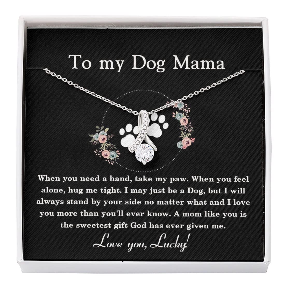 Dog Mom Necklace - Personalized Gift for Dog Lovers, Best Christmas Jewelry for Pet Owners | Perfect for Mother's Day, Birthday & Dog Themed Occasions
