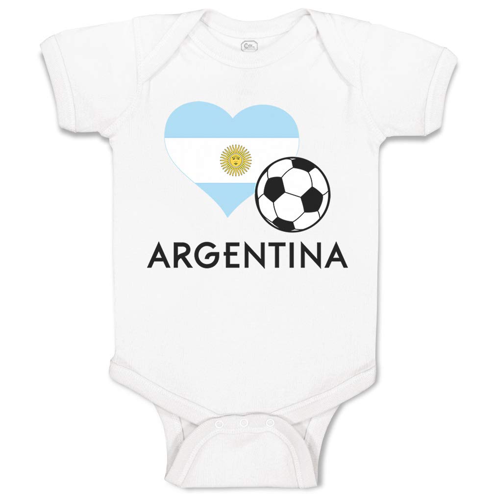 Custom Argentina Football Baby Bodysuit - Cute Soccer Outfit for Boys & Girls - Perfect for Match Days, Parties & Fan Gifts
