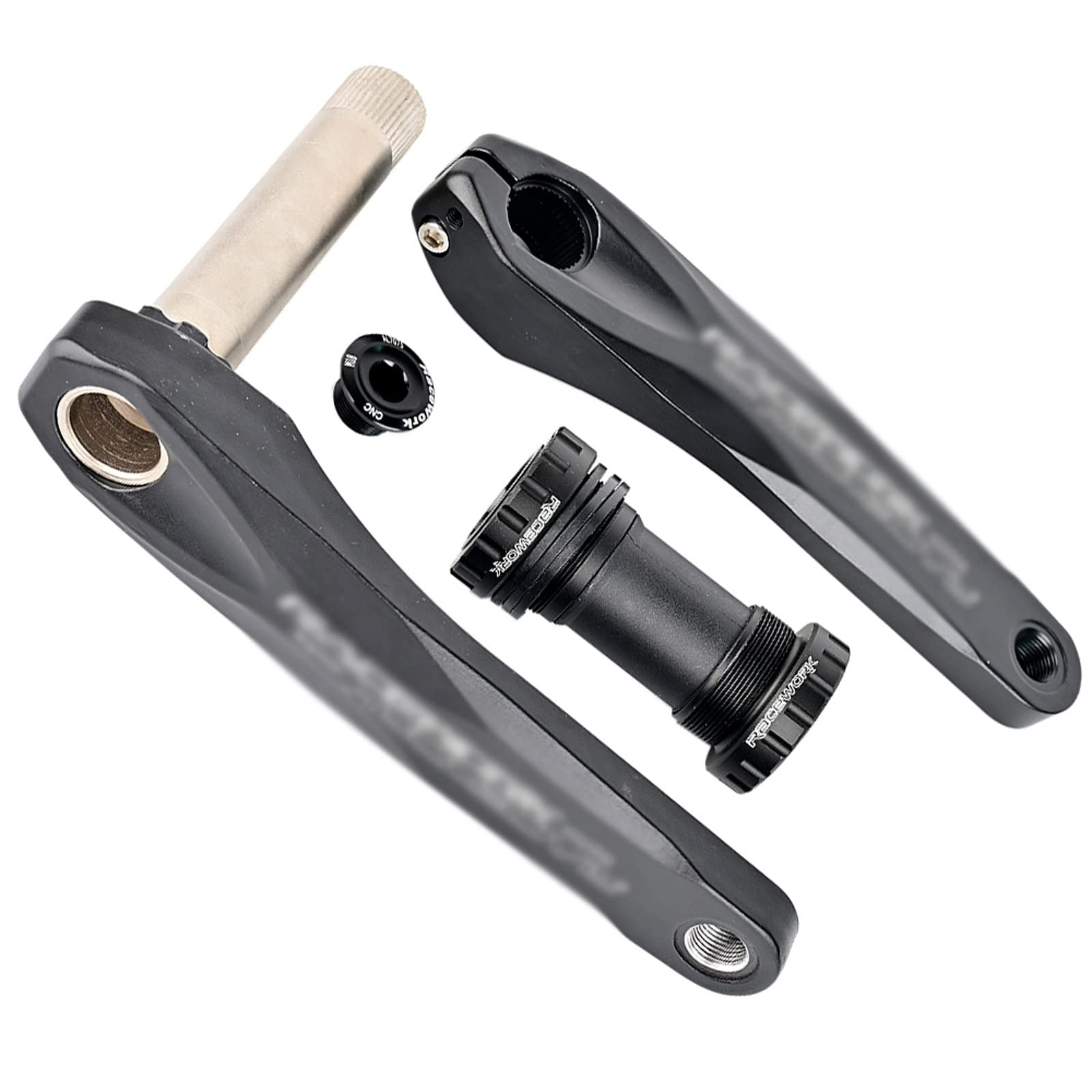 Mountain Bike Crankset - GXP Crank 170mm with 32T 34T 36T 38T Chainring & Bottom Bracket - Durable MTB Crankset for Trail, Downhill & Commuting Bikes