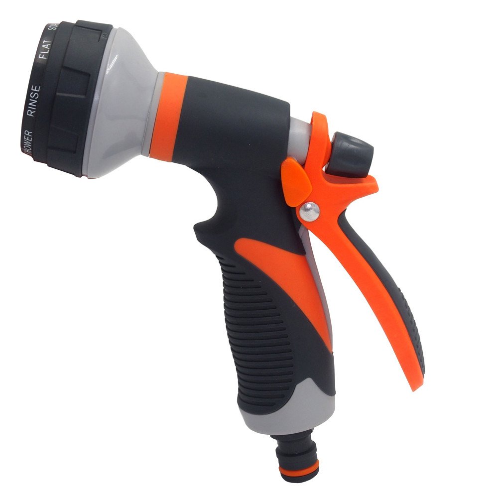 8-Pattern Adjustable Garden Hose Nozzle - Heavy Duty Auto Sprayer for Car Washing, Lawn Watering & Home Cleaning - Colorful Antique Lawn Sprinkler (One Size) - Perfect for Outdoor Gardening, Vehicle Detailing & Patio Cleaning