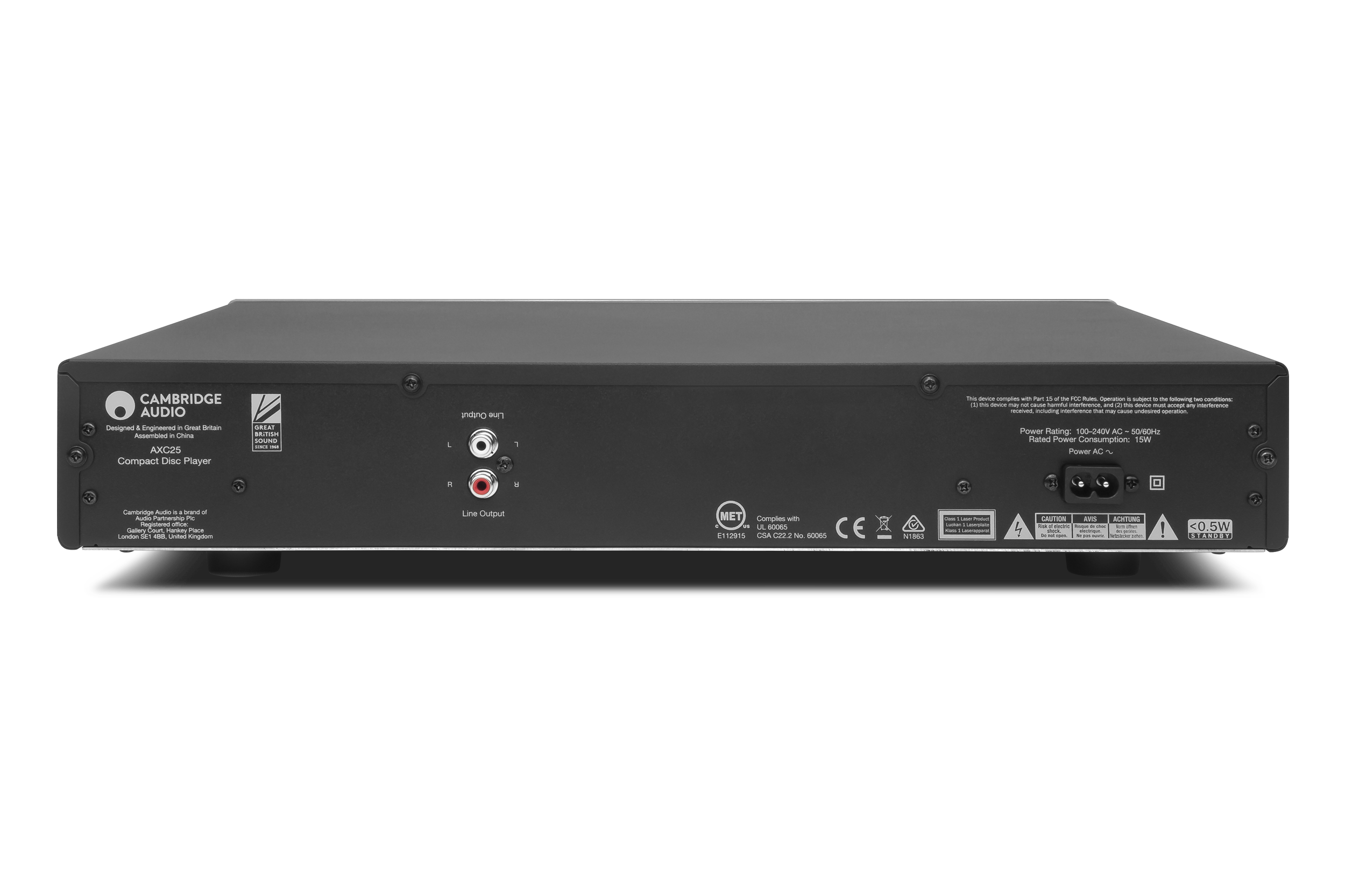 Cambridge Audio AXC25 High Fidelity CD Player - Premium Sound Quality for Home Audio & Music Enthusiasts | Perfect for Living Room, Office & Audiophile Setups