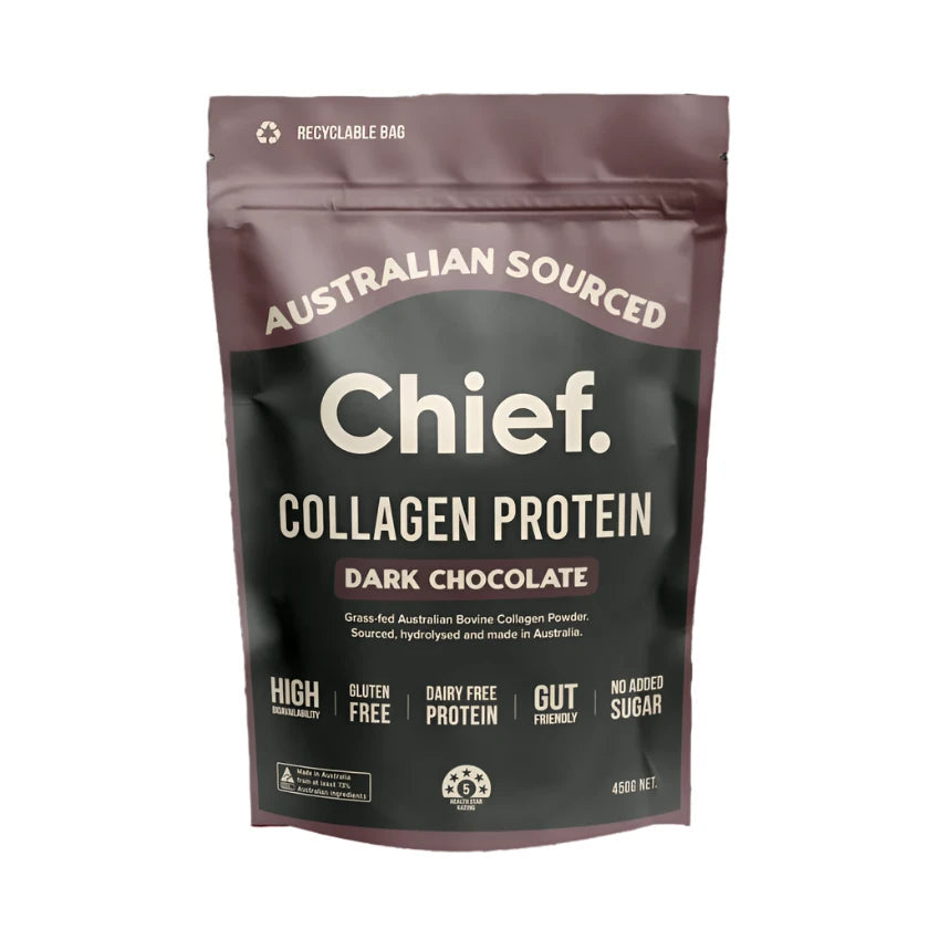 Grass Fed Collagen Protein Powder - Dark Chocolate Flavor | Hydrolyzed Collagen Peptides for Skin, Hair & Joint Support | Perfect for Smoothies, Coffee & Baking Recipes