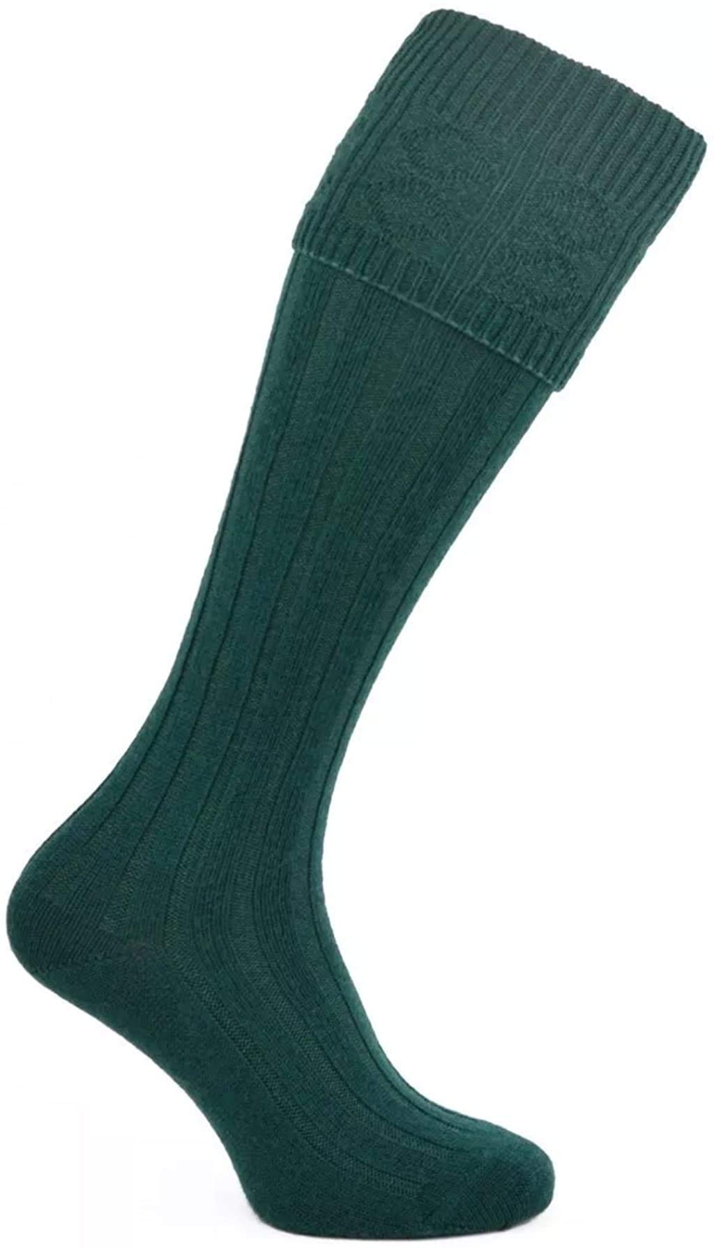 Premium Scottish Wool Blend Blue Kilt Socks for Men - Traditional Tartan Hose for Highland Dress, Celtic Events & Formal Occasions