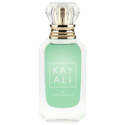 Pistachio, Bergamot, Ice Cream, Rum, Hazelnut, Cardamom, Lily-of-the-Valley, Peony, Pear, Jasmine, Geranium, Raspberry, White Peach, Whipped Cream, Marshmallow, Cotton Candy, Sandalwood, Tonka Bean, Loukhoum, Cedar, and Cacao
