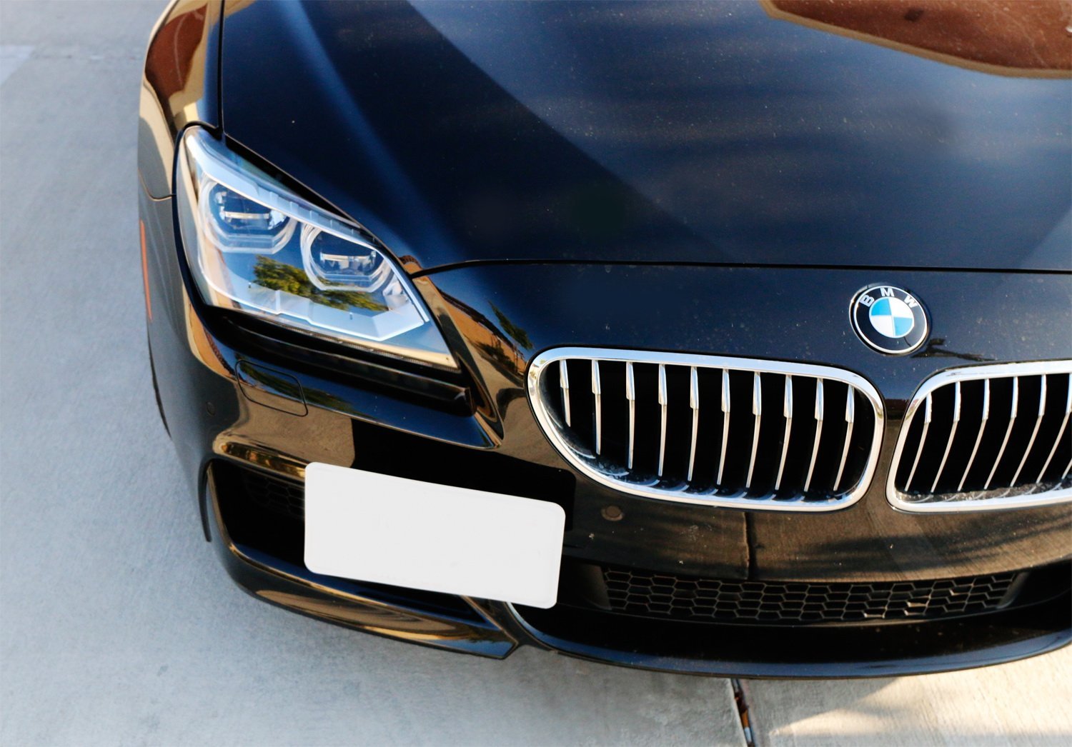 BMW 6 Series Front Bumper Tow Hook License Plate Mounting Bracket Holder (Fits 2011+ Models) - Easy Installation & Secure Fit for Street Parking & Car Shows
