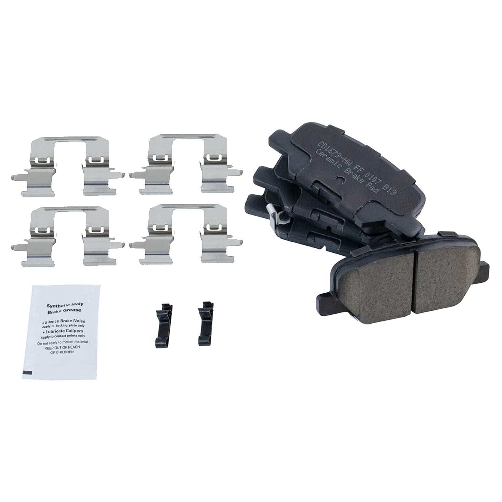 TRQ Rear Brake Pad and Rotor Kit - Ceramic Brake Pads & Rotors Compatible with 2014-2015 Mazda 6 | High-Performance Braking for City Driving & Highway Safety