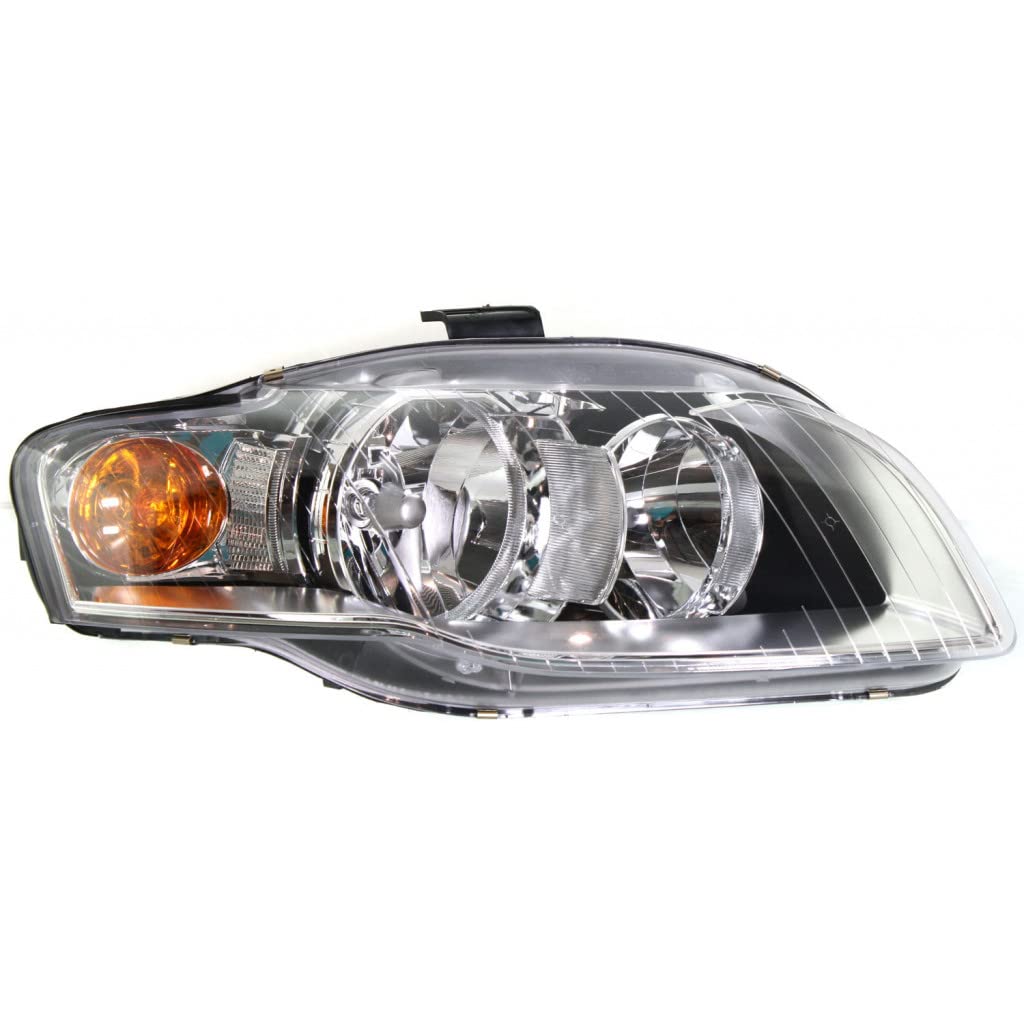 Audi A4 Headlight Assembly Replacement - Passenger Side (2005-2008 Models) | DOT Certified | Compatible with Sedan & Wagon | Includes Bulbs | Perfect for Night Driving & Foggy Conditions