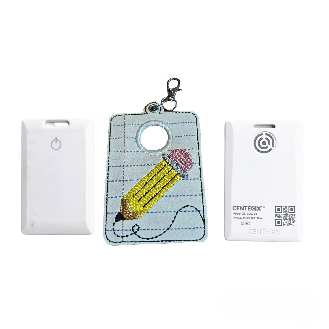 Personalized Teacher ID Badge Holder & Lanyard Accessory - Vertical ID Card Pouch Protector Case for PreK Educators | Alarm ID Pencil Notebook Paper | Perfect for School, Classroom & Teacher Conferences