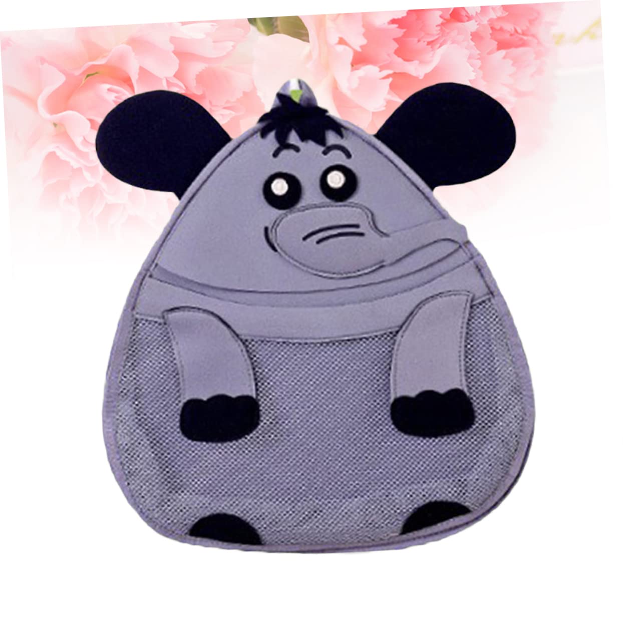VICASKY 3-Piece Elephant Shower Storage Bags with Hooks - Mesh Bath Toy Organizer for Kids, Waterproof Hanging Toy Holder for Bathroom, Nursery & Playroom - Cute Animal Design for Boys and Girls (Perfect for Bath Time Organization & Kids' Room Decor)