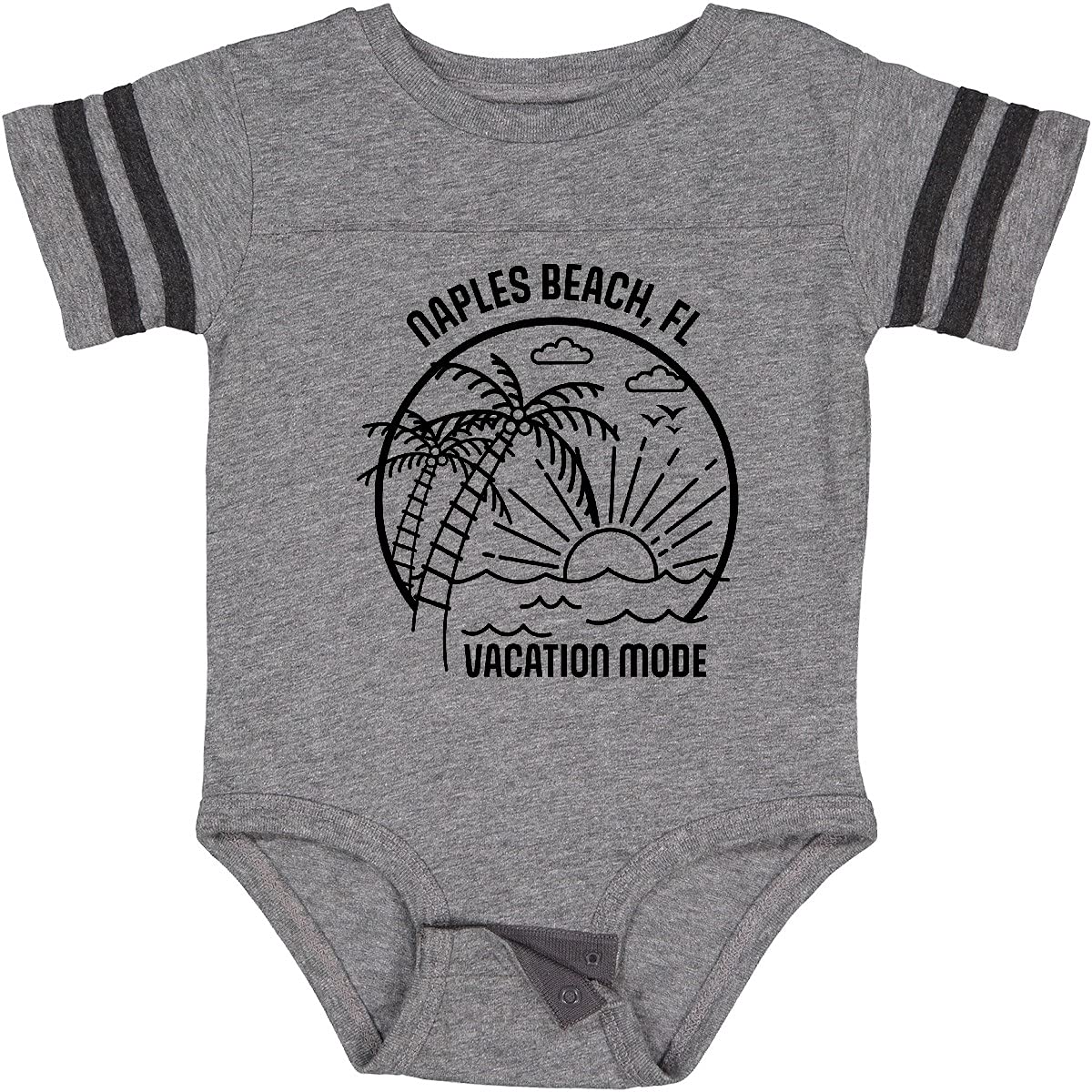 Inktastic Summer Vacation Mode Naples Beach Florida Baby Bodysuit - Cute Florida Beach Outfit for Infants & Toddlers - Perfect for Family Vacations, Beach Trips & Photo Shoots