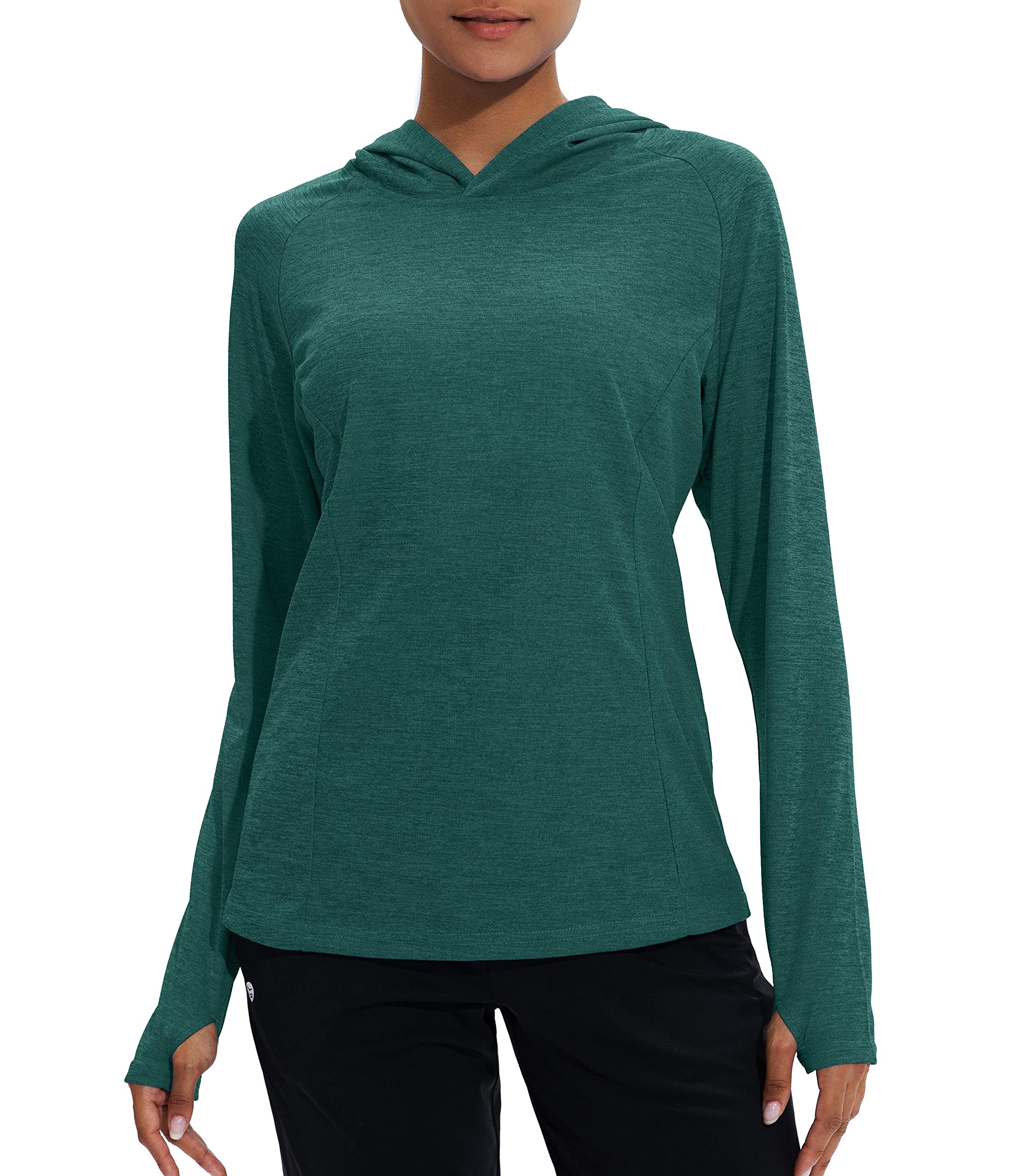 Women's UPF 50+ Sun Protection Hoodie - Lightweight Long Sleeve Shirt for Hiking, Fishing & Running | Outdoor Activewear & Sun Shirt for Women | Perfect for Beach, Camping & Summer Sports