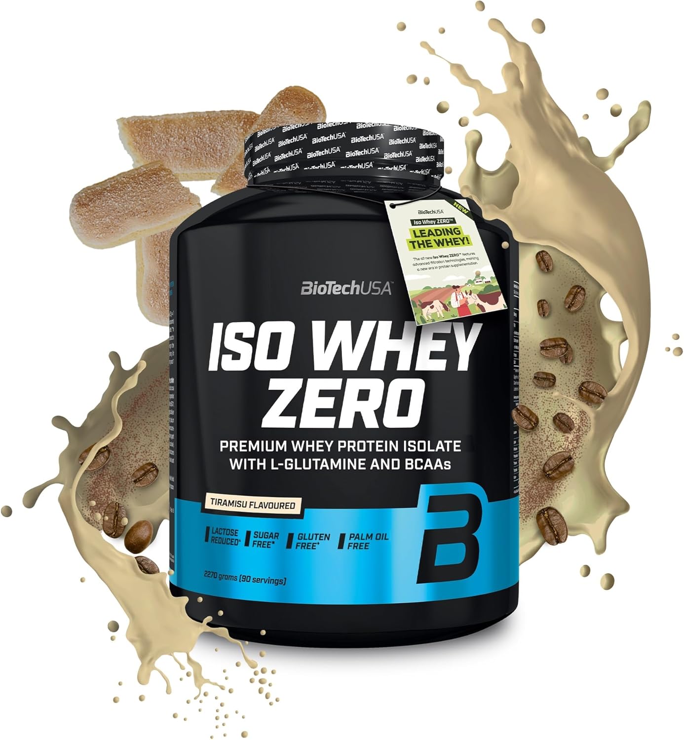 BioTechUSA Iso Whey Zero 2.27kg (5lbs) Premium Protein Powder - Low Carb, Lactose Free Whey Isolate for Muscle Recovery & Growth - Perfect for Post-Workout, Weight Loss & Fitness Enthusiasts