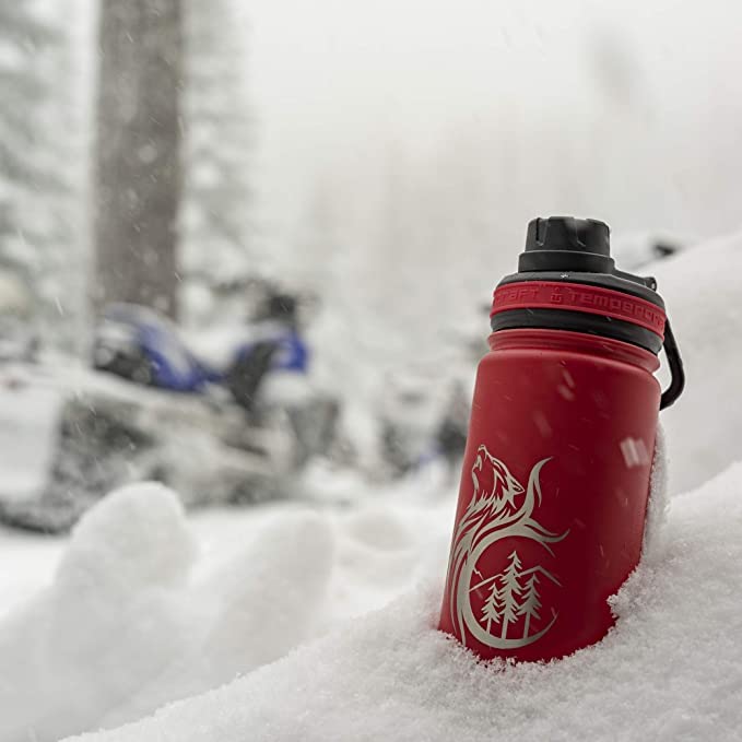 18 oz Vacuum Insulated Stainless Steel Water Bottle | Double-Walled, Wide Mouth Sport Bottle | Custom Laser Engraved Options | Perfect for Gym, Hiking & Outdoor Activities