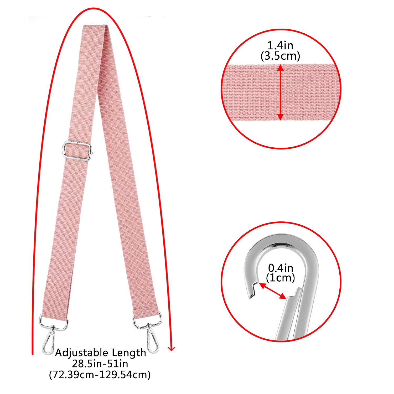 Adjustable Wide Shoulder Purse Strap Replacement - Durable Canvas Crossbody Handbag Belt for Women - Perfect for Travel, Shopping & Everyday Use