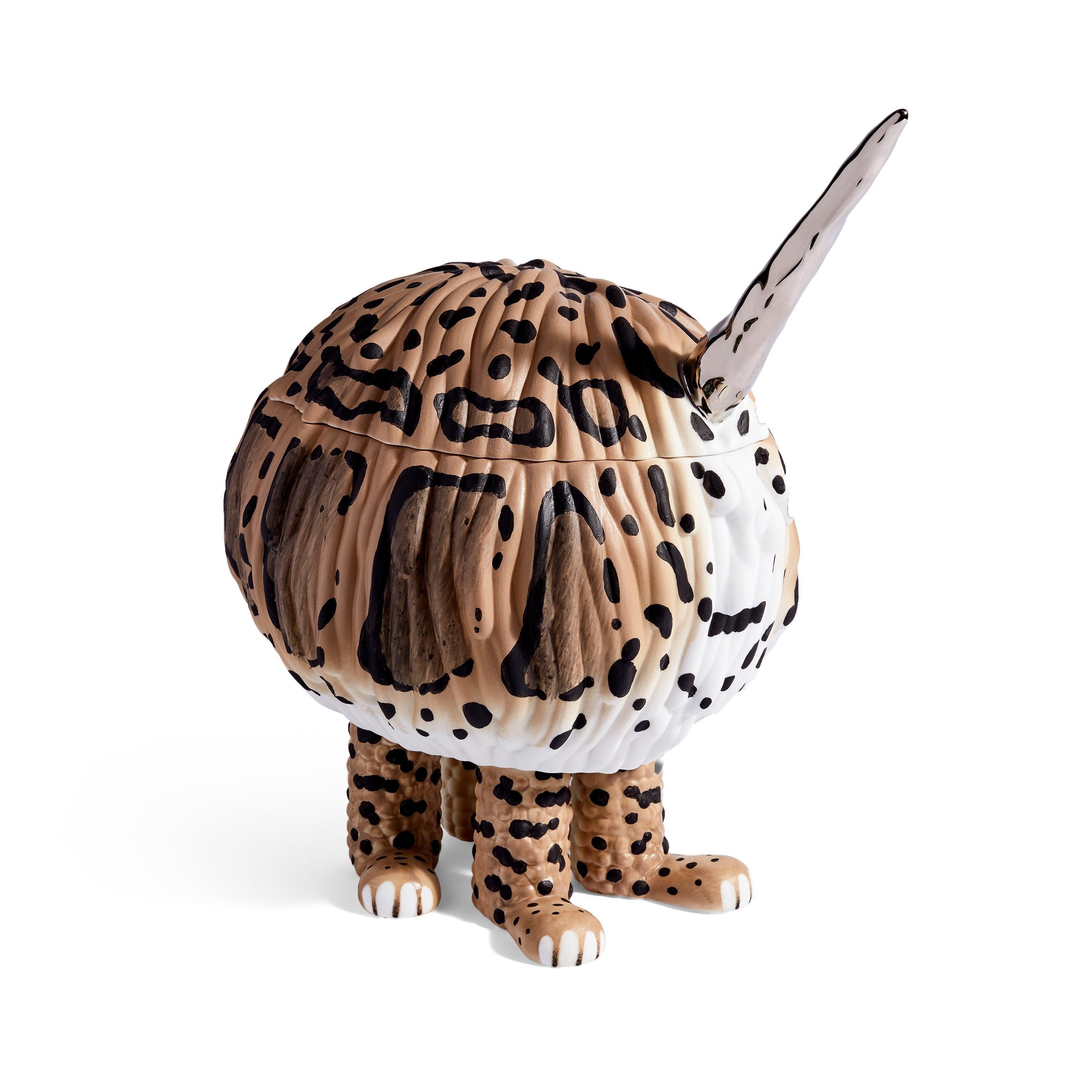 Haas Cloud Leopard Vessel - Handcrafted Ceramic Art Piece | Unique Home Decor & Gift Idea for Art Lovers | Perfect for Living Room, Office, or Gallery Display