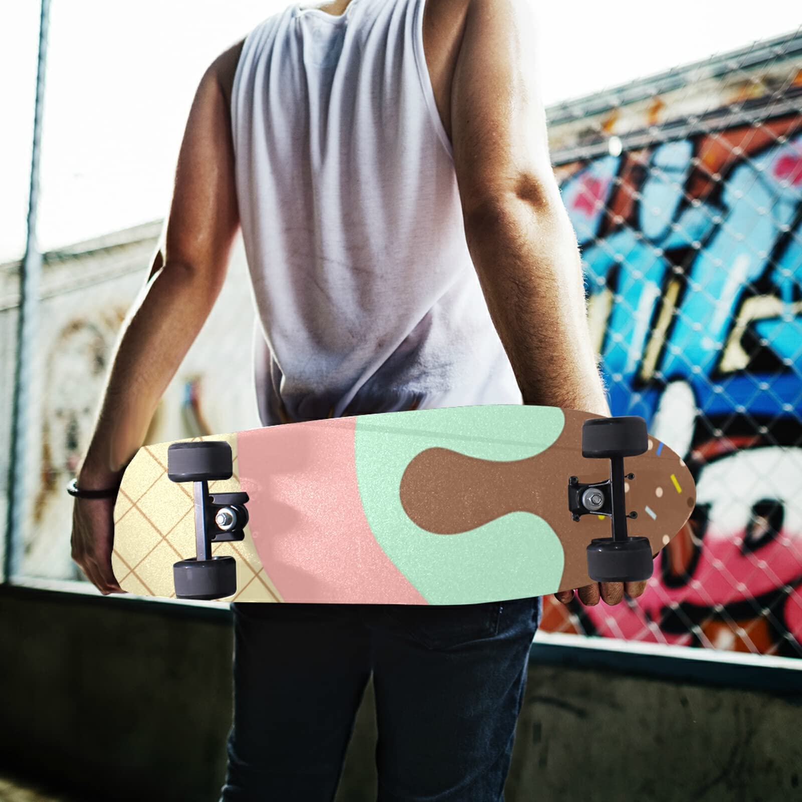 Bolaz Premium Skateboard Grip Tape - 33.1 x 9.1 Inch Non-Slip Sandpaper Deck Tape for Longboards & Scooters | Waterproof, Customizable Design | Perfect for Street Skating, Tricks & Commuting