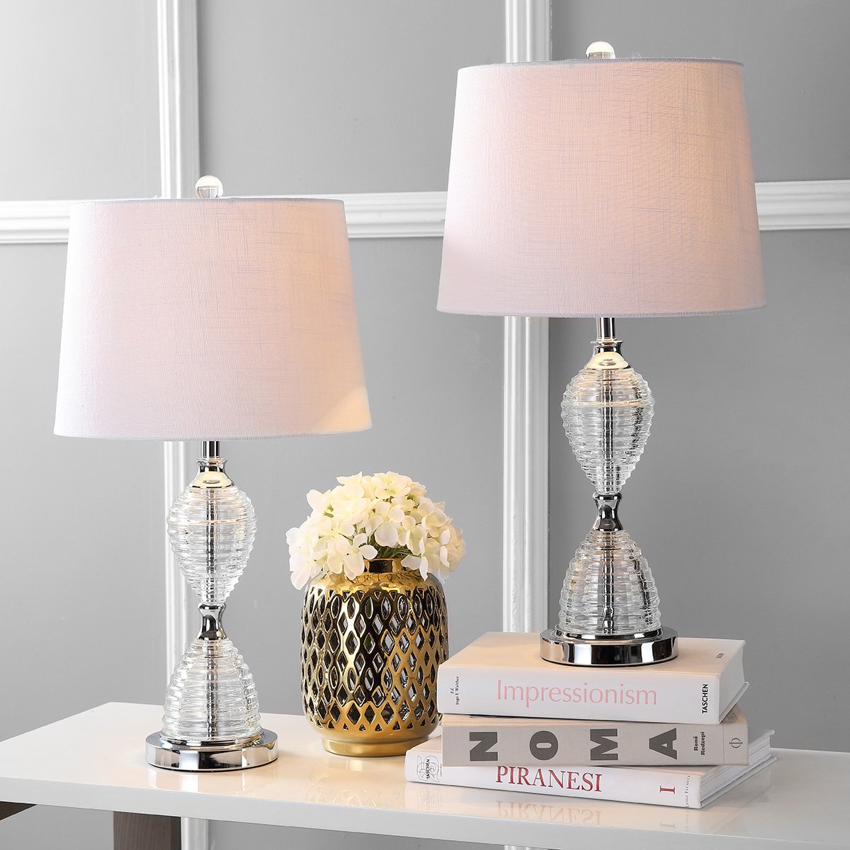 JONATHAN Y JYL2045A-SET2 Crystal LED Table Lamp Set of 2 - 24