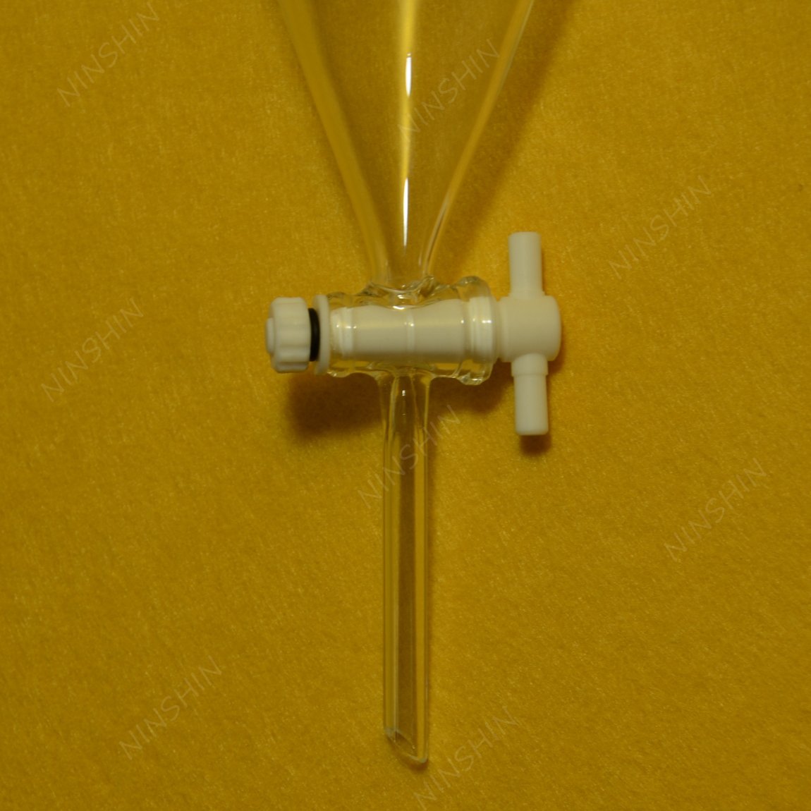 24/40 1000ml Pear-Shaped Separatory Funnel with PTFE Stopcock - Premium Borosilicate Glassware for Chemical Lab Extraction & Liquid Separation