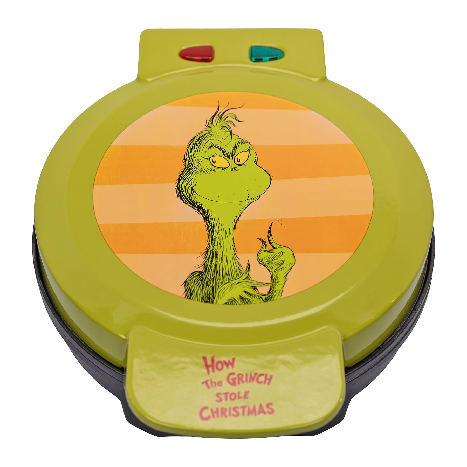 Uncanny Brands Dr. Seuss The Grinch Waffle Maker - Make Festive Grinch-Themed Waffles for Christmas Breakfast & Holiday Parties