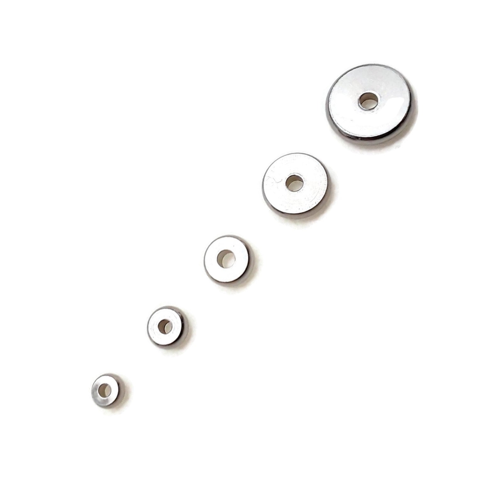 304 Stainless Steel Spacer Washers - 4mm 5mm 6mm 7mm 10mm Assortment Kit (100-Piece) - Corrosion Resistant Metal Shims for DIY Projects, Furniture Assembly & Automotive Repairs