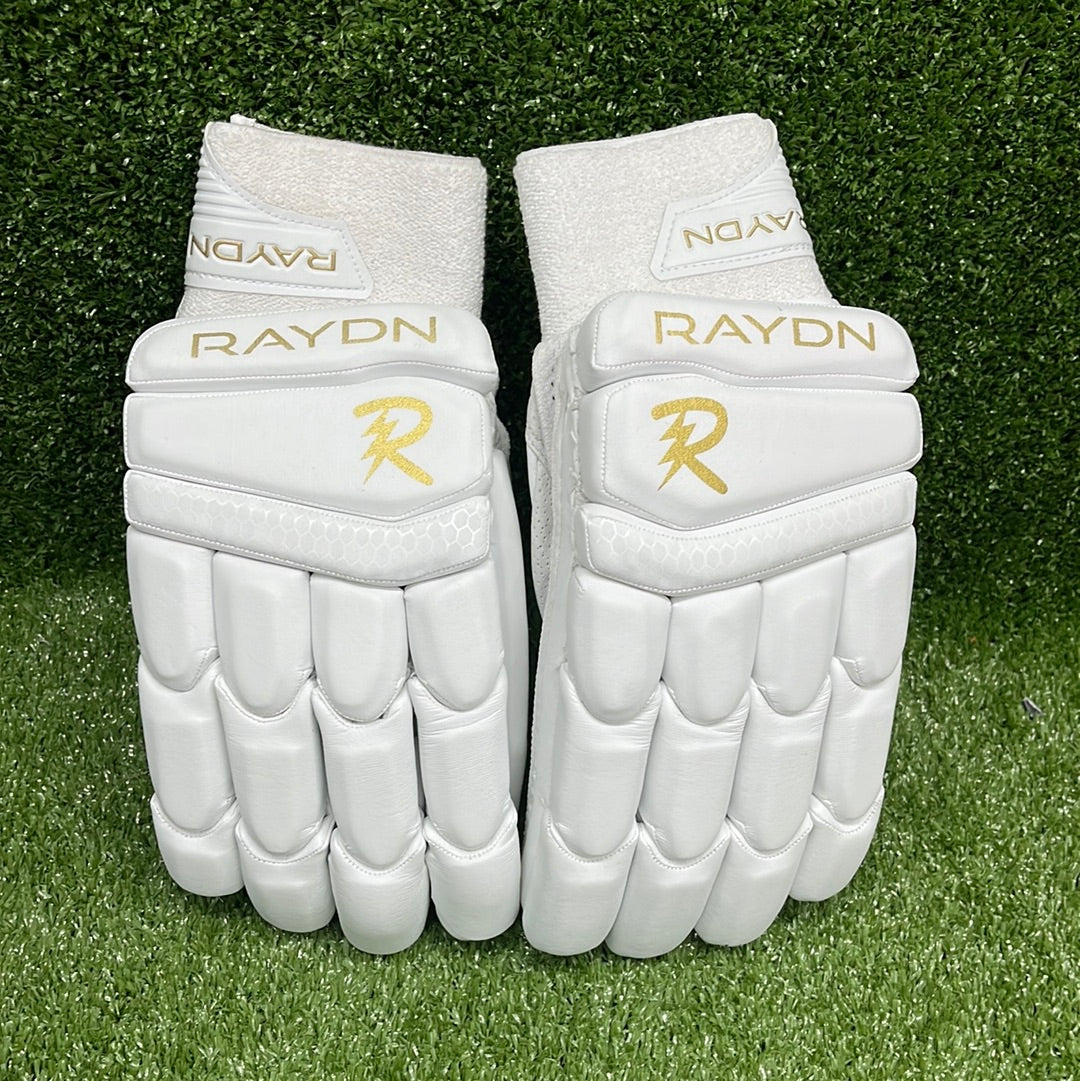 Raydn Players Pro Adult Cricket Gloves with Pittard Leather - Navy Blue & Black - Perfect for Professional Cricket Matches & Practice Sessions