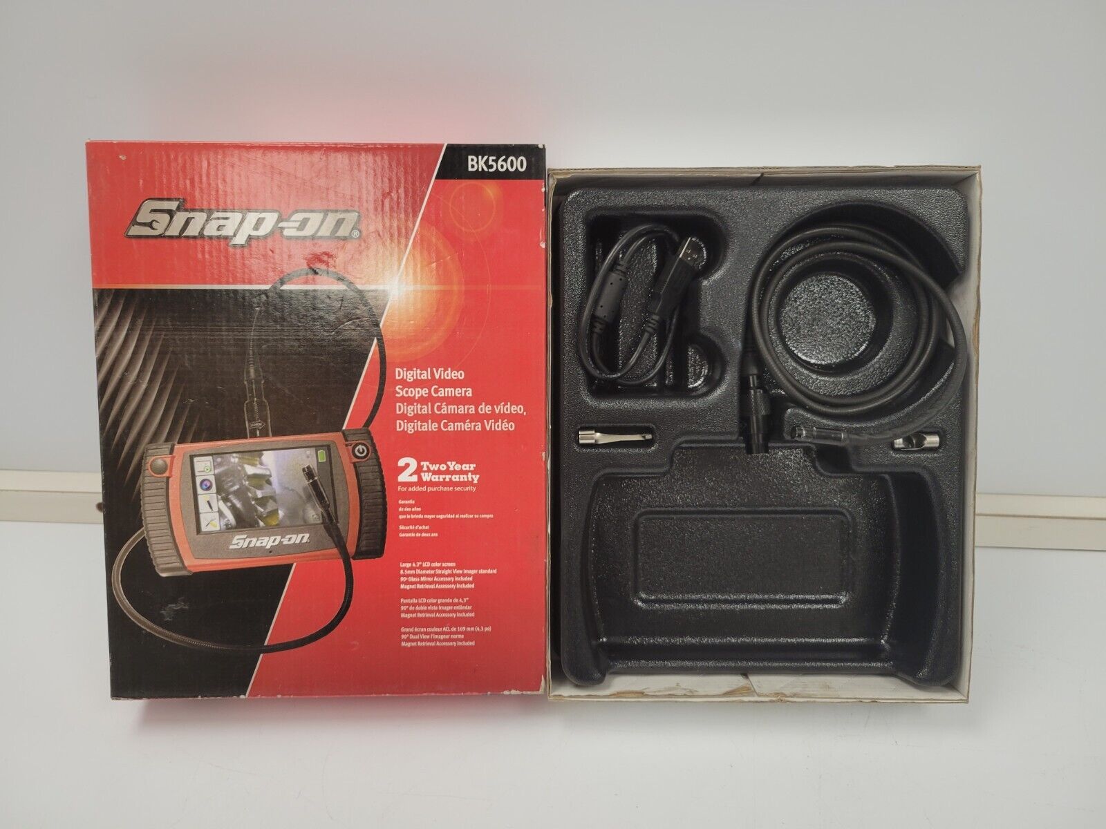 Snap-On BK5600 Digital Video Scope Camera - High Resolution Inspection Tool for Automotive, HVAC & Plumbing Diagnostics | Perfect for Mechanics & DIY Repairs