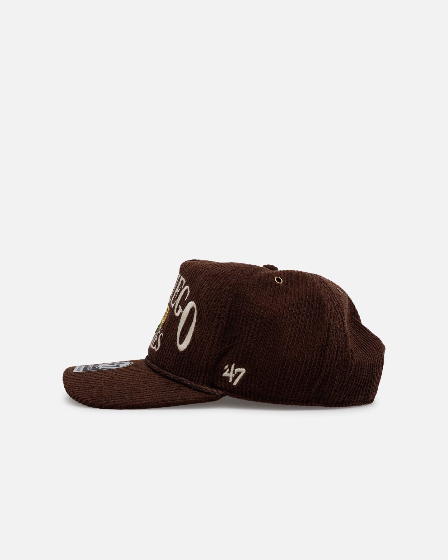47 Brand San Diego Padres 'Pitchout' 47 Hitch Corduroy Snapback Hat - Brown MLB Baseball Cap for Men & Women - Perfect for Games, Casual Wear & Sports Fans