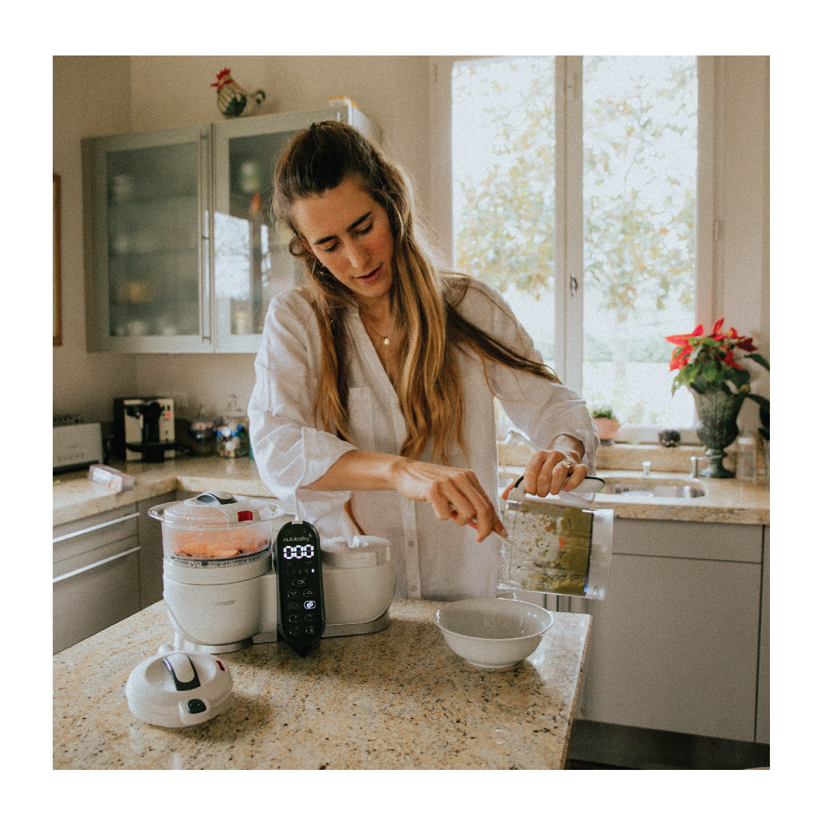 Babymoov Nutribaby+ Baby Food Maker & Blender - Steam Cook & Puree Healthy Homemade Baby Food - Perfect for Infants & Toddlers (Ideal for Making Organic Purees, Steaming Vegetables & Preparing Baby Meals)
