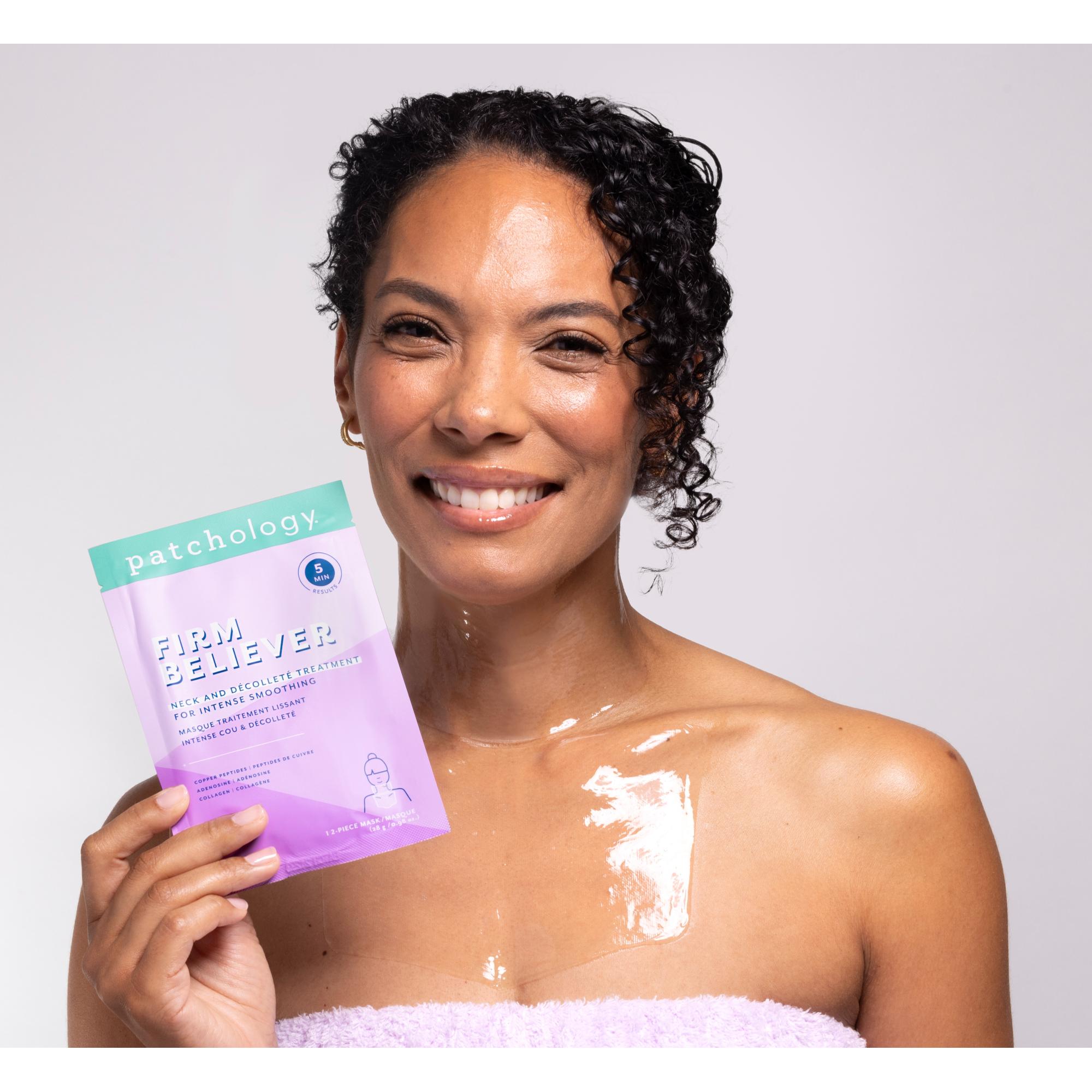 Patchology Firm Believer Neck & Décolleté Treatment - 1 Count | Anti-Aging Skincare for Neck & Chest | Perfect for Nighttime Routine & Special Occasions