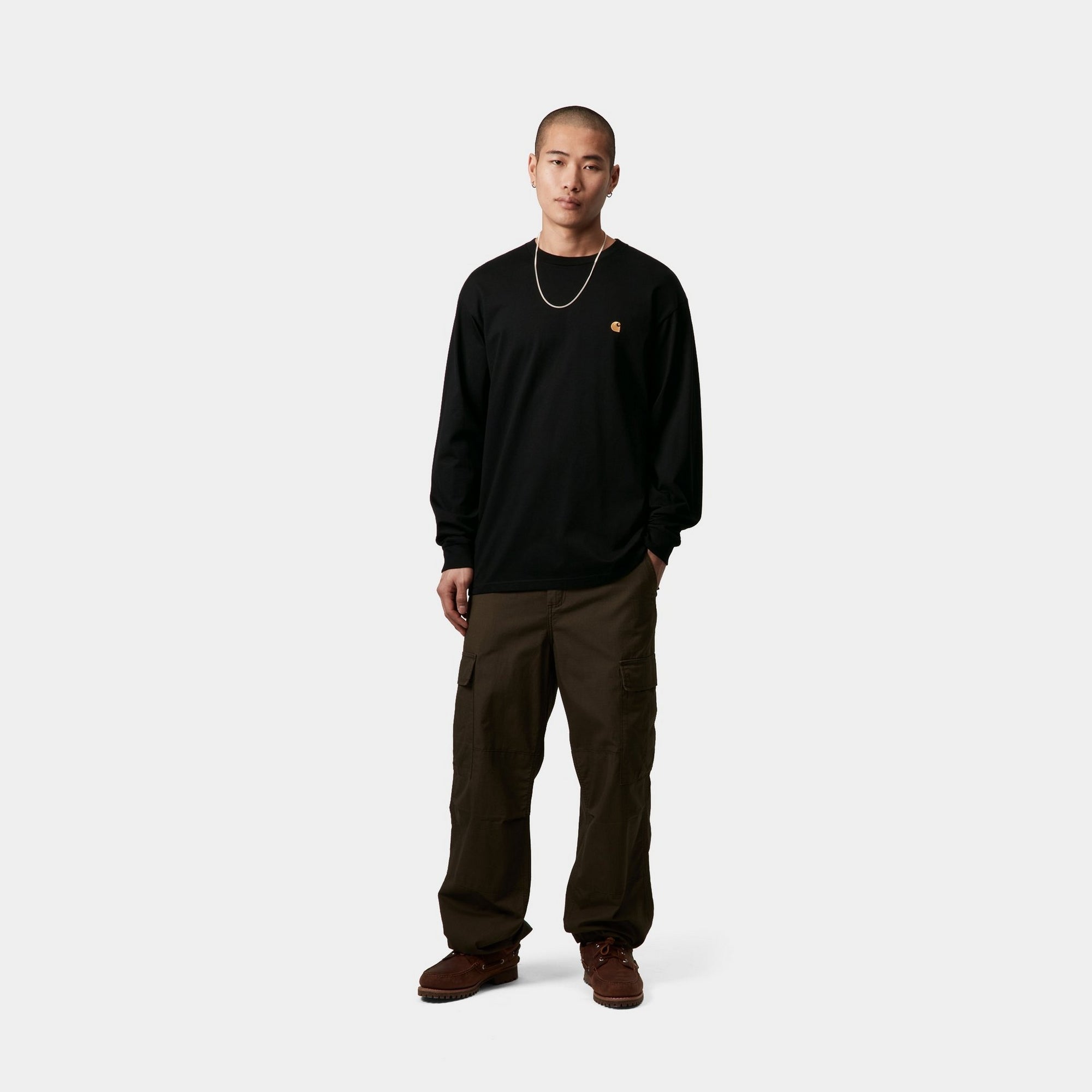 Chase Long Sleeve T-Shirt for Men - Soft Cotton Black Shirt | Casual Wear, Layering & Everyday Comfort