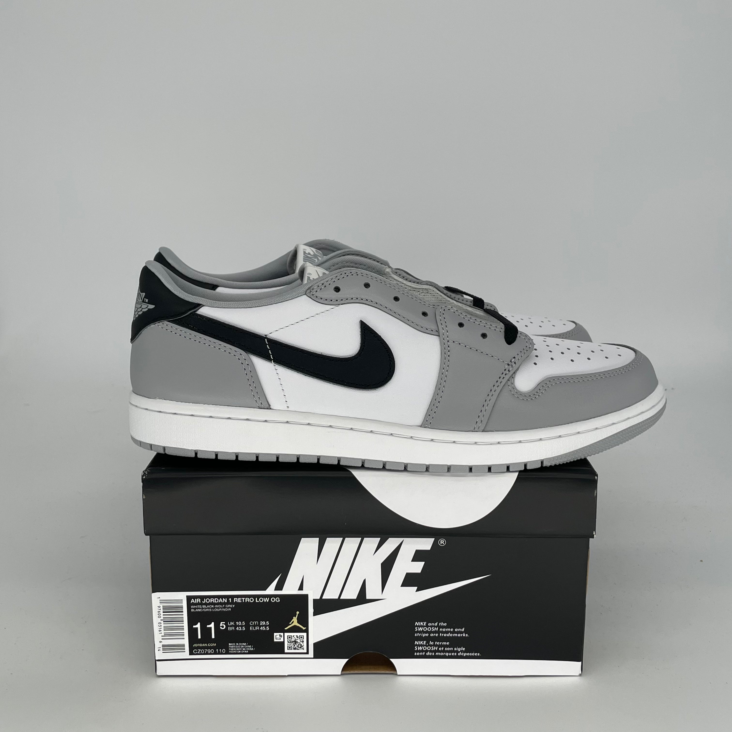 AIR JORDAN 1 LOW BARONS Men's Sneakers - Size 11.5 (CZ0790-110) | Retro Basketball Shoes for Casual Wear & Street Style