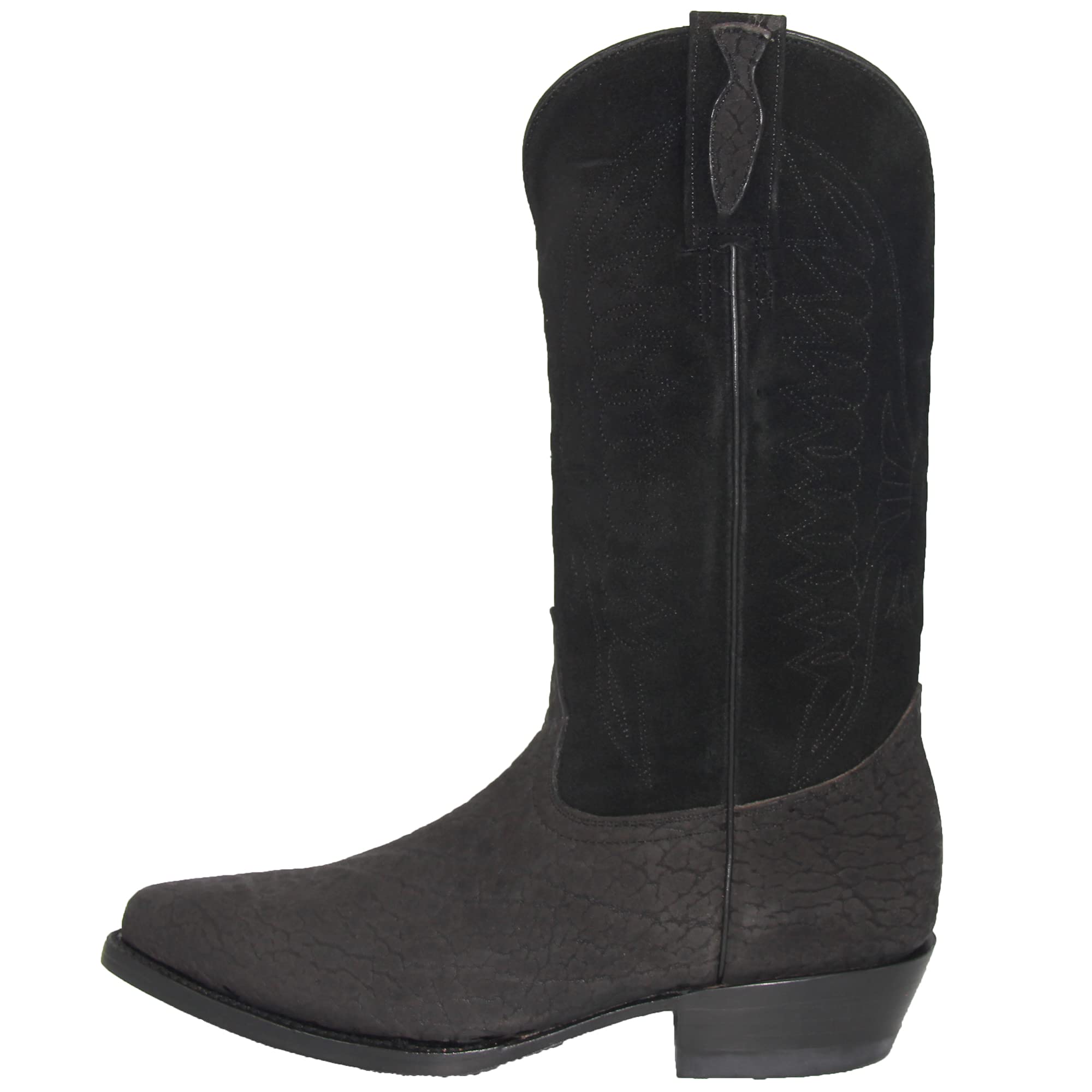 Authentic Men's Western Cowboy Boots - Genuine Leather J-Toe with Bull Neck Print for Rodeo, Country Music & Outdoor Adventures