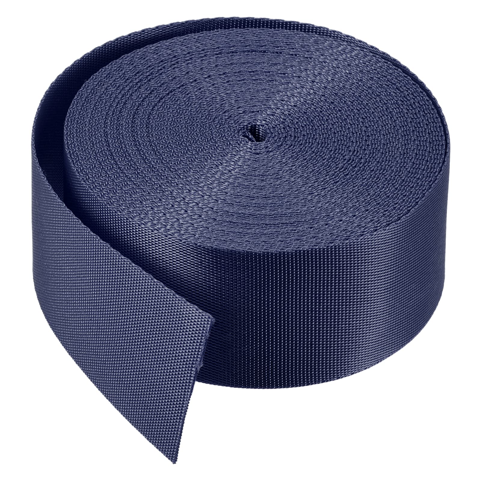 Heavy Duty 1.5 Inch Nylon Webbing Strap - 10 Yards Dark Blue for Backpacks, Luggage, Cargo Straps & DIY Projects | Durable Outdoor Gear & Travel Accessories