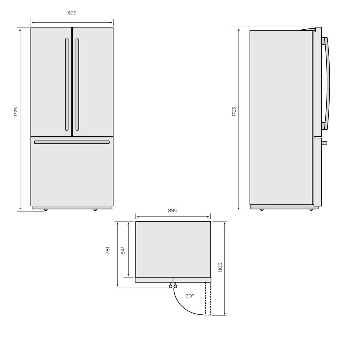 Westinghouse 565L French Door Frost Free Refrigerator WHE6000SB - Energy Efficient, Spacious Design for Modern Kitchens & Large Families