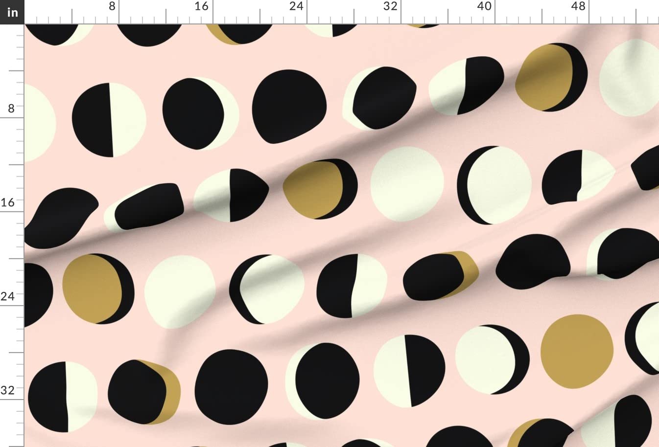 Mod Blush Moon Nursery Lunar Kids Printed Minky Fabric by The Yard - Soft Baby Blanket Material for Sewing, Quilt Backing & Plush Toys - Perfect for Nursery Decor, DIY Projects & Children's Bedding