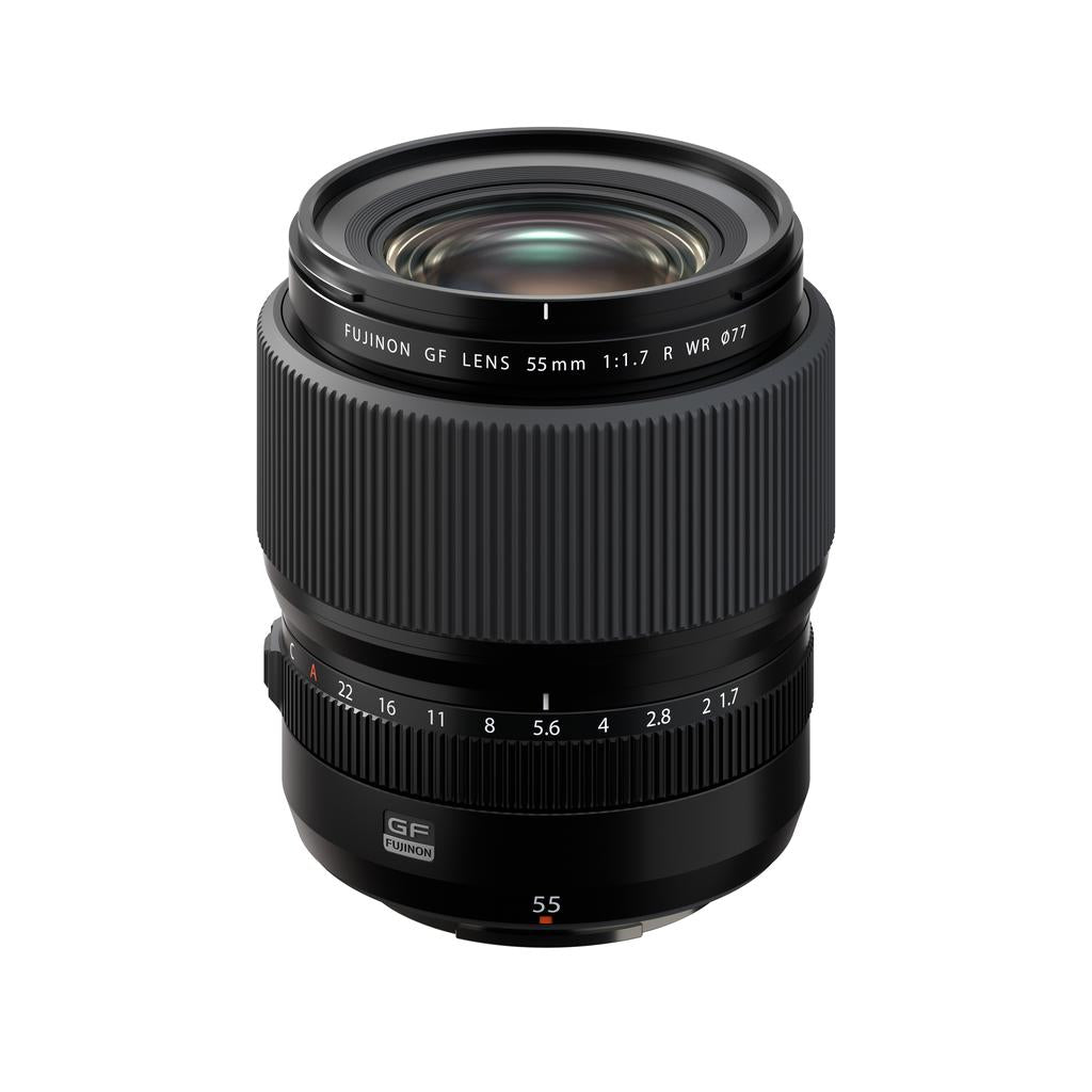 Fujifilm FUJINON GF 55mm F1.7 R WR Lens - Premium Medium Format Prime Lens for GFX Cameras | Perfect for Portrait, Street & Low Light Photography | Weather-Resistant Design