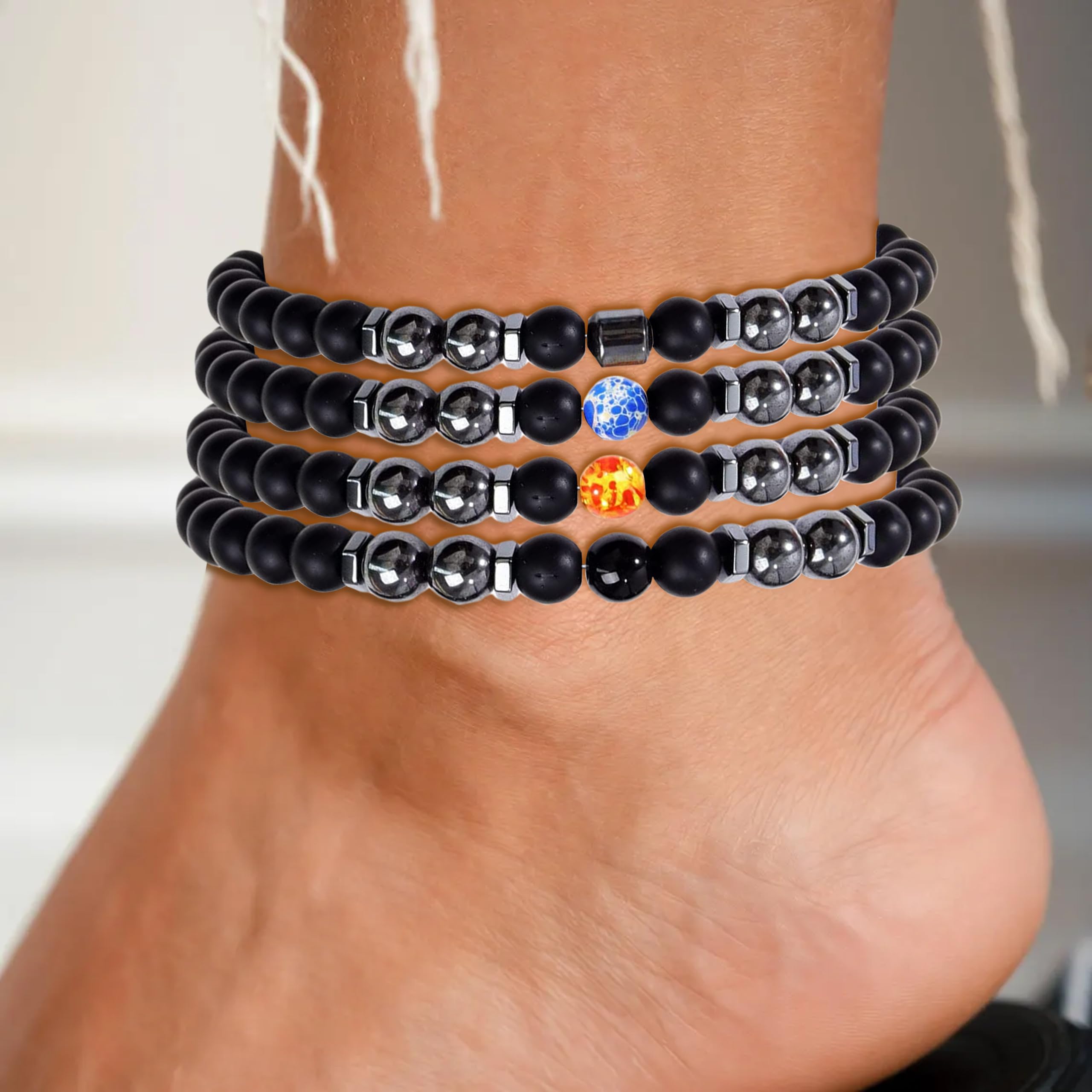 Gold Ankle Bracelets for Women - Dainty Paperclip Link Chain Anklets - Summer Beach Vacation Foot Jewelry - Perfect Gifts for Her | Ideal for Casual Outfits, Weddings & Boho Style