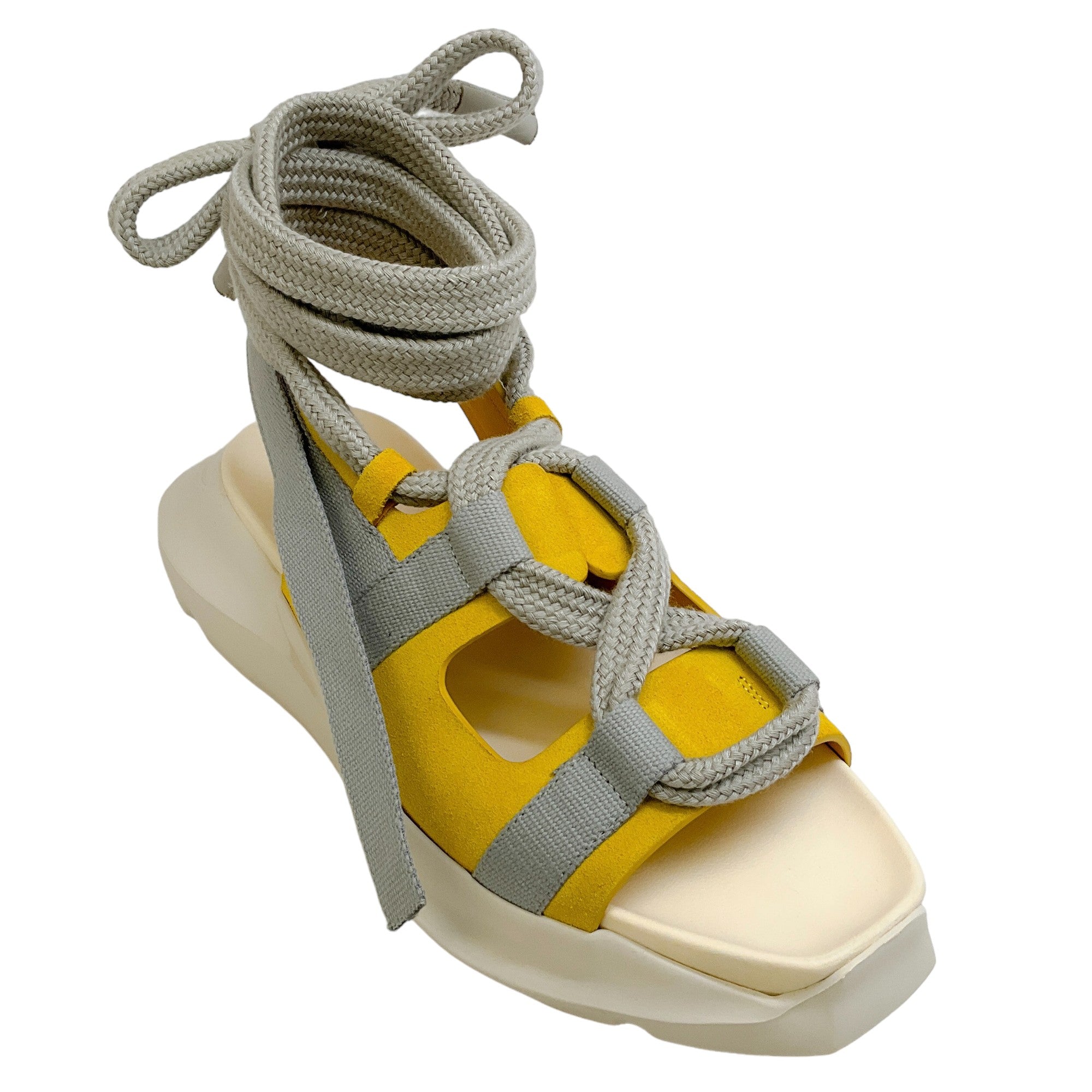 Rick Owens Lemon Milk Geth Sandals - Luxury Designer Leather Slides for Men & Women - Perfect for Summer, Beach, and Casual Streetwear Outfits
