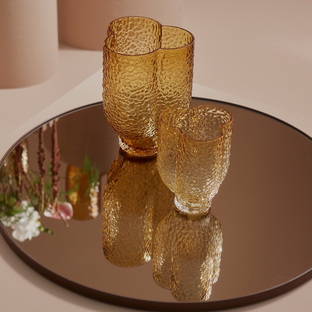 Arura Trio Vase Set of 2 - Large Modern Decorative Flower Vases for Home, Office & Wedding Centerpiece Decor
