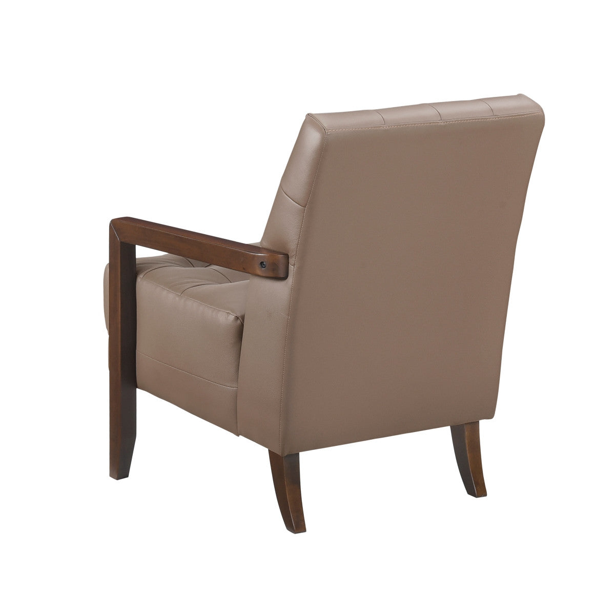 Archam Accent Chair - Modern Brown Upholstered Lounge Chair for Living Room, Bedroom & Office - Comfortable Reading Chair with Sturdy Wooden Legs