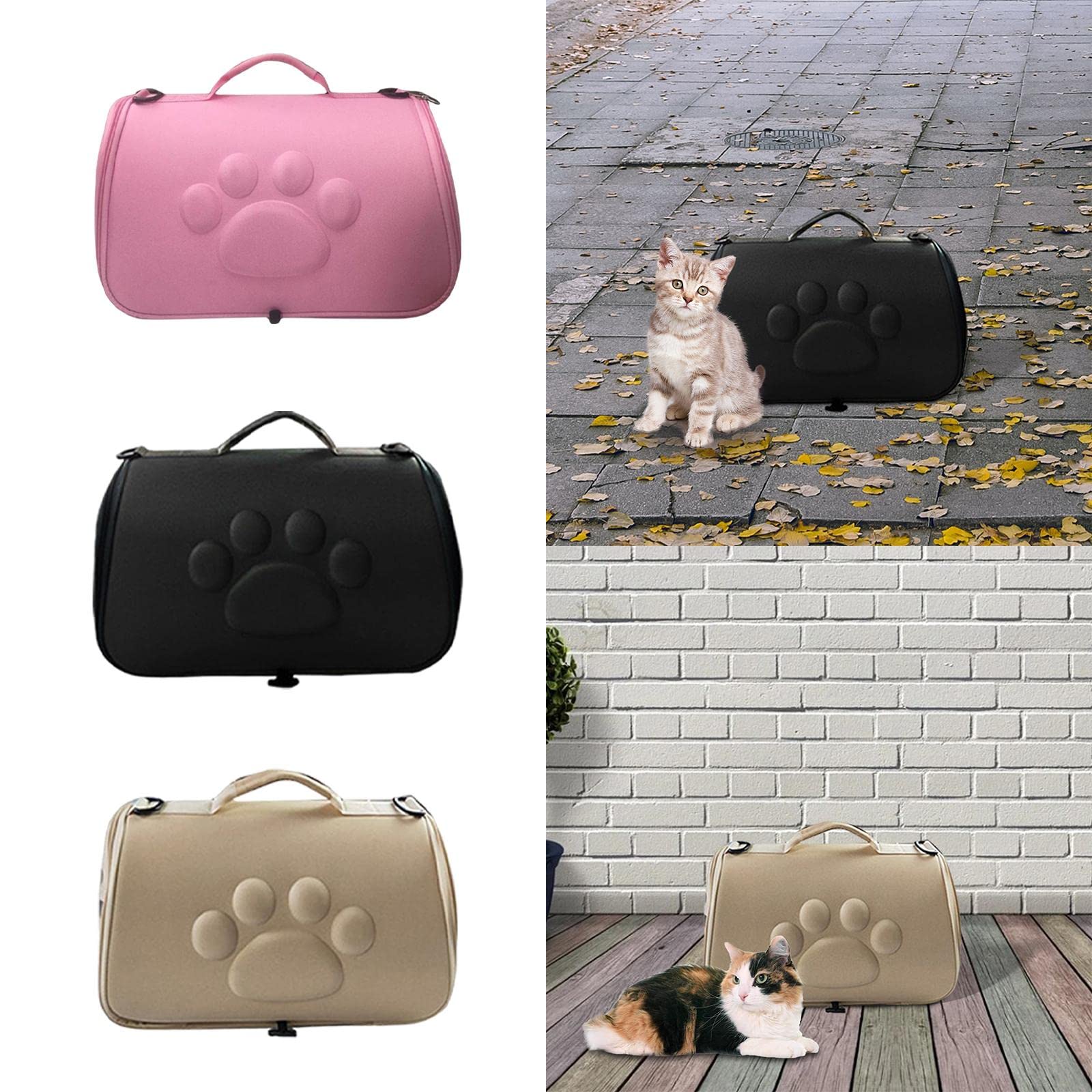 Enakshi Breathable Cat Carrier Bag - Durable Pet Travel Carrier for Cats & Small Dogs, Pink | Portable Pet Carrier for Vet Visits, Air Travel & Outdoor Walking | Pet Supplies & Dog Accessories