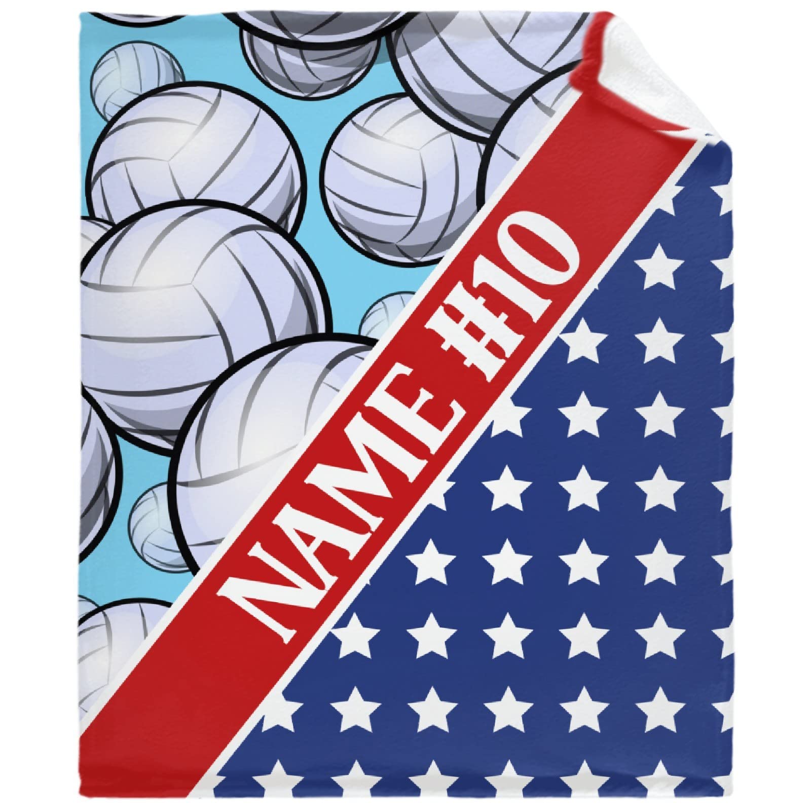 Custom Volleyball Name Fleece Throw Blanket - Soft Lightweight Warm Fuzzy Blanket for Couch, Sofa & Bed - 120x90 Inch Cozy Blanket for Travel, Home & Gifts - Perfect for Sports Fans, Family & Friends
