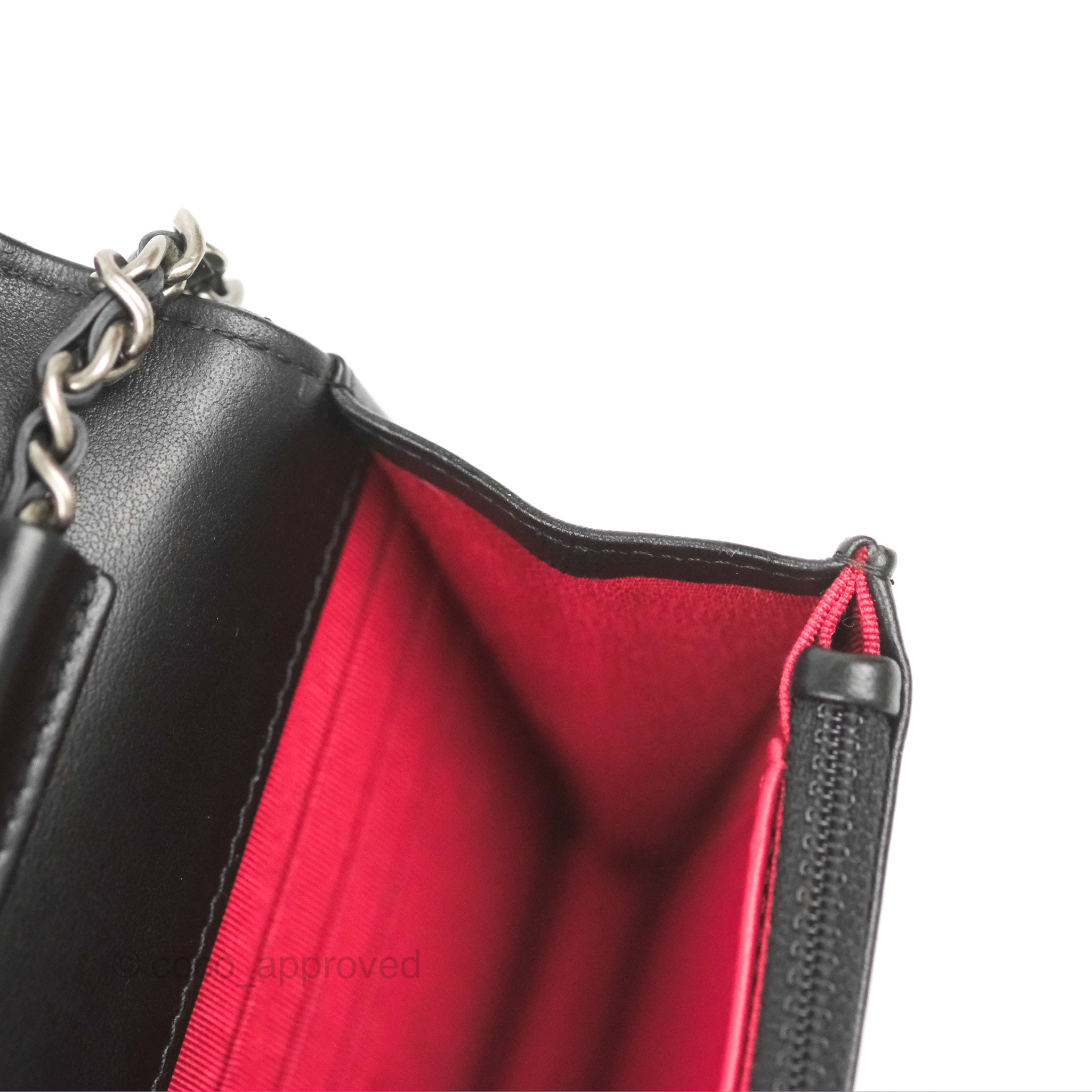 Chanel Chevron Wallet on Chain WOC Black Calfskin Gold Hardware - Luxury Crossbody Bag for Women, Perfect for Evening Events & Daily Use